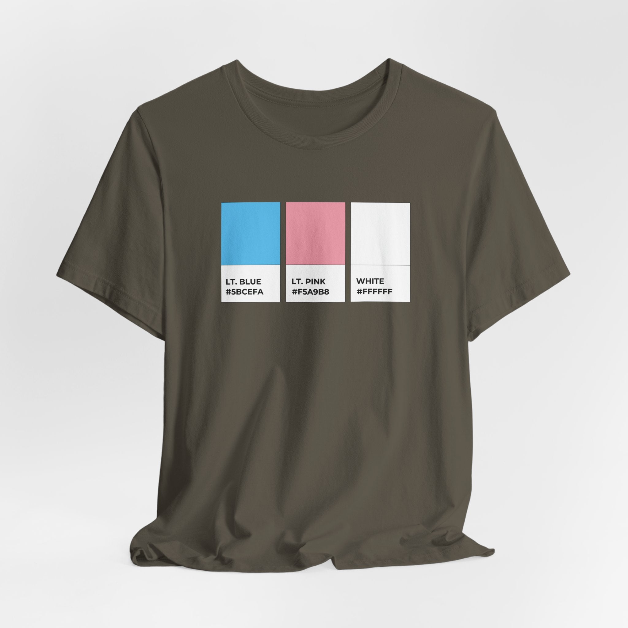 Funny Transgender Trans Pride Flag Pantone Colors Unisex Short Sleeve T-Shirt