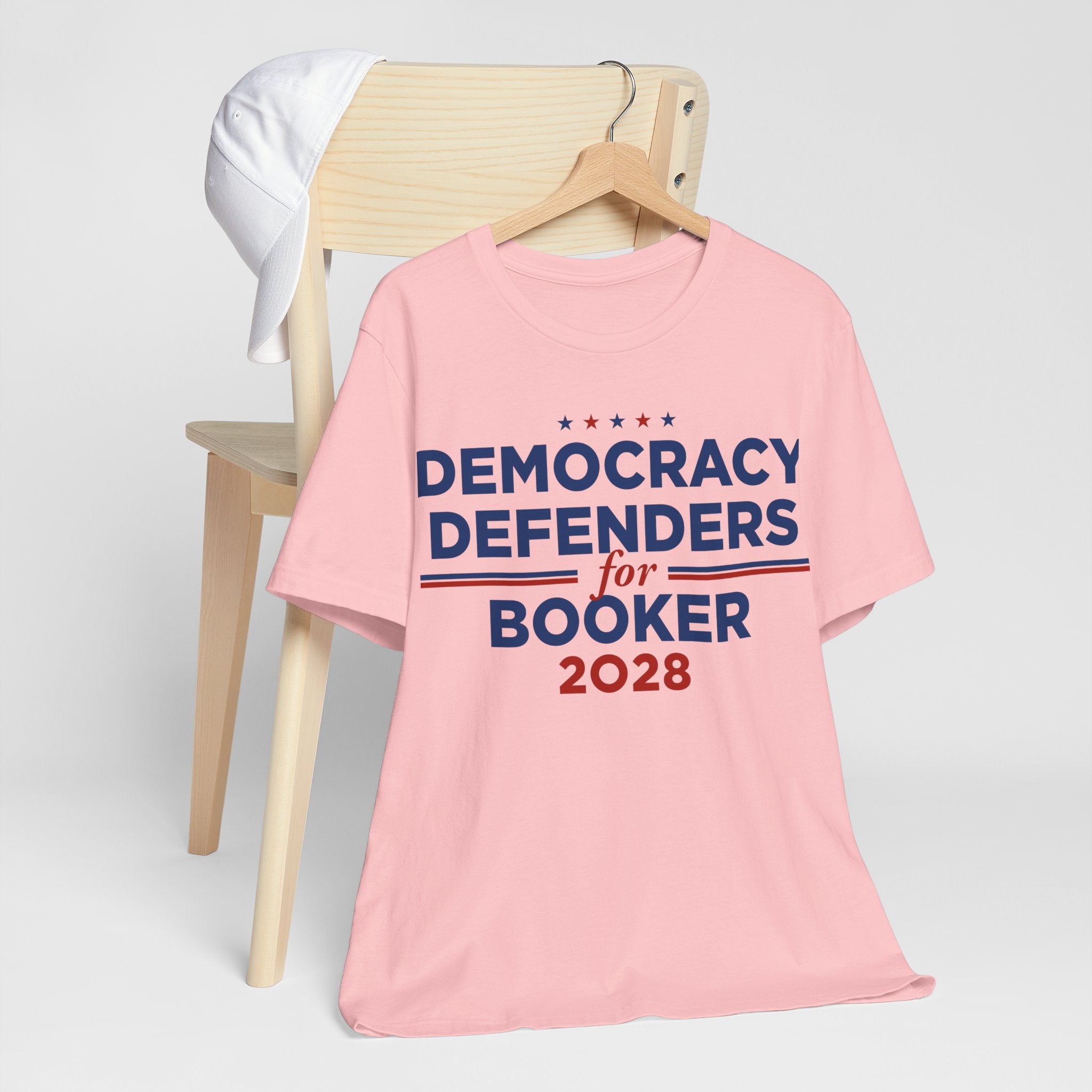 Democracy Defenders for Booker 2028 T-Shirt | Bella+Canvas 3001 Political Graphic Tee