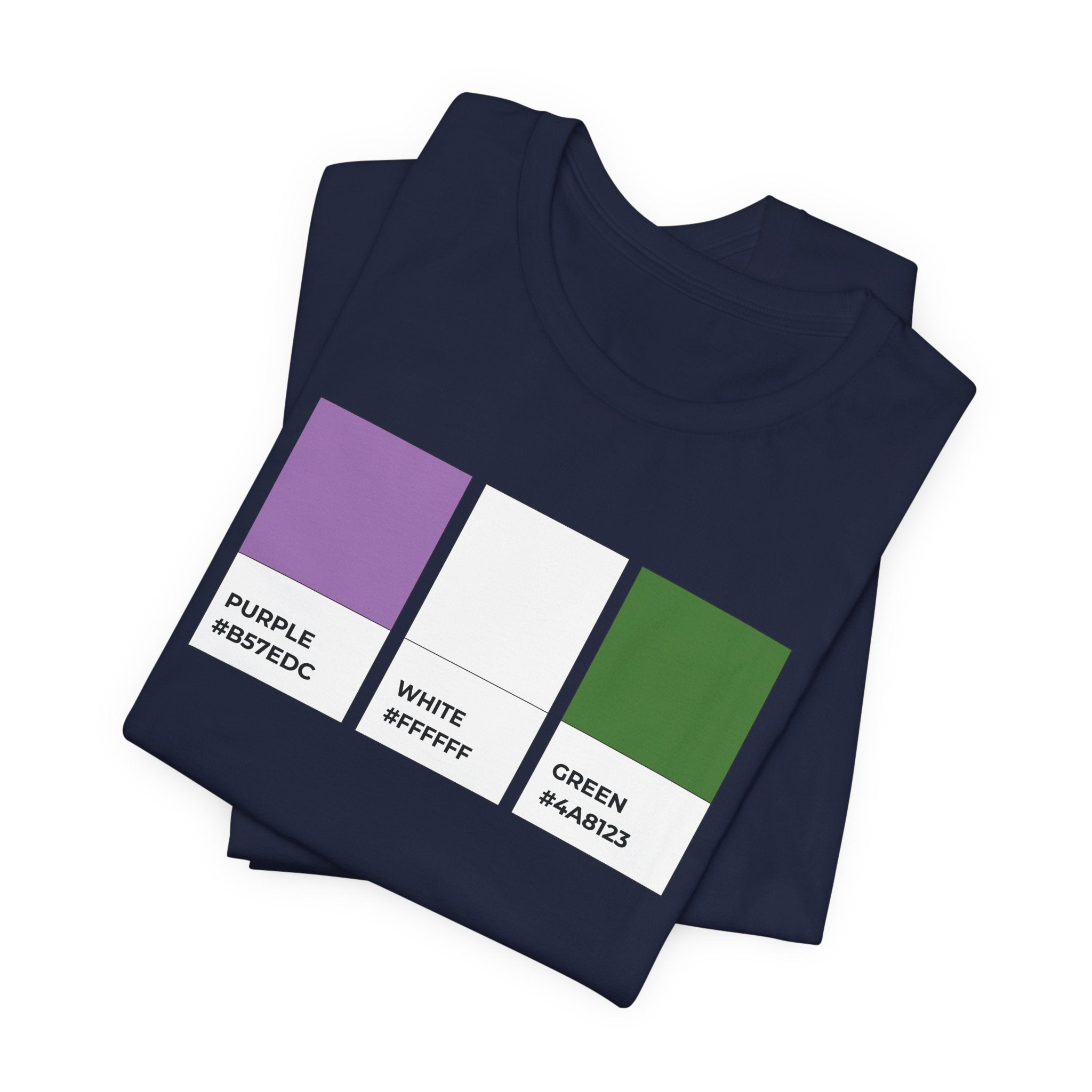 Funny Genderqueer Pride Flag Pantone Colors Unisex Jersey Short Sleeve T-Shirt
