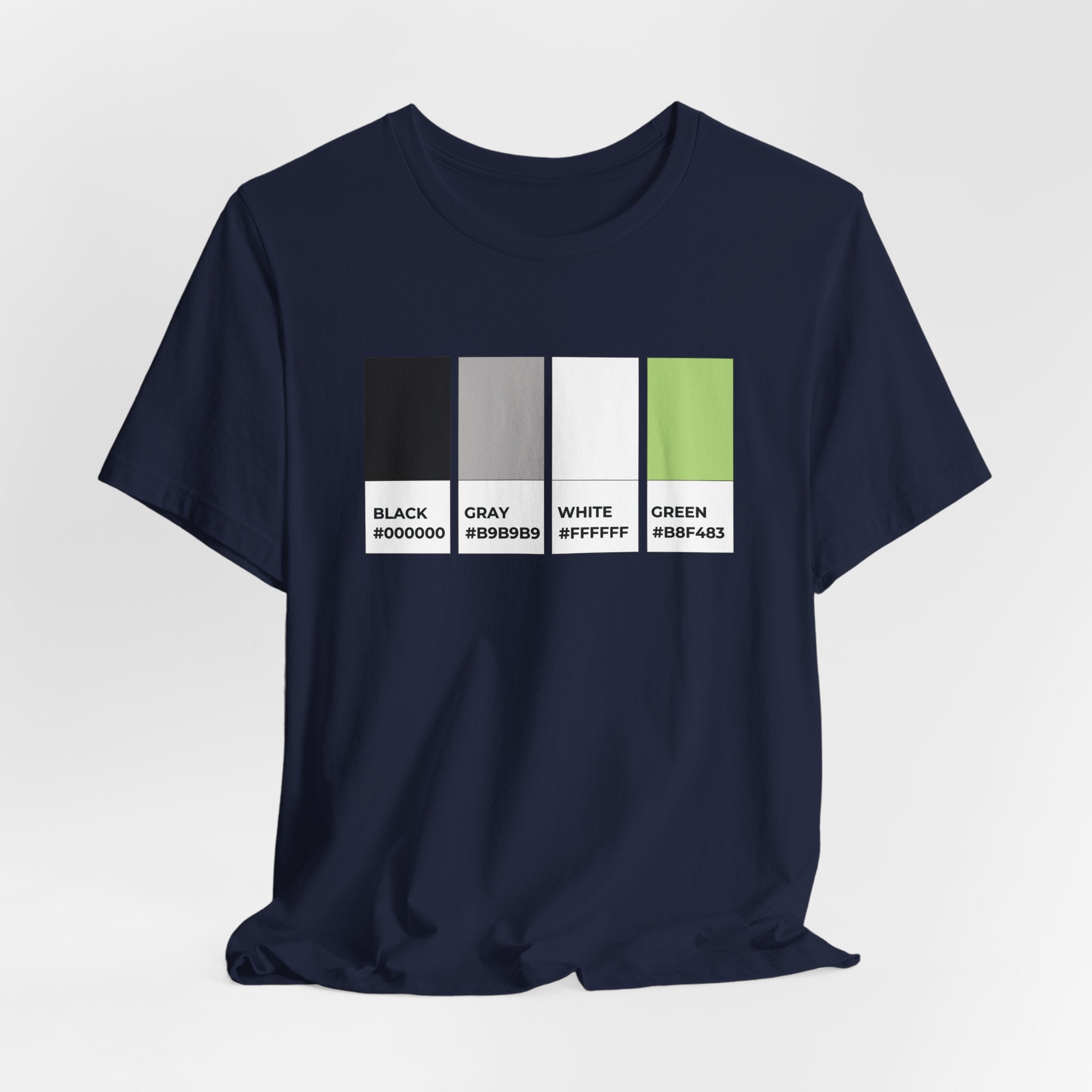 Funny Agender Pride Flag Pantone Colors Unisex Jersey Short Sleeve T-Shirt