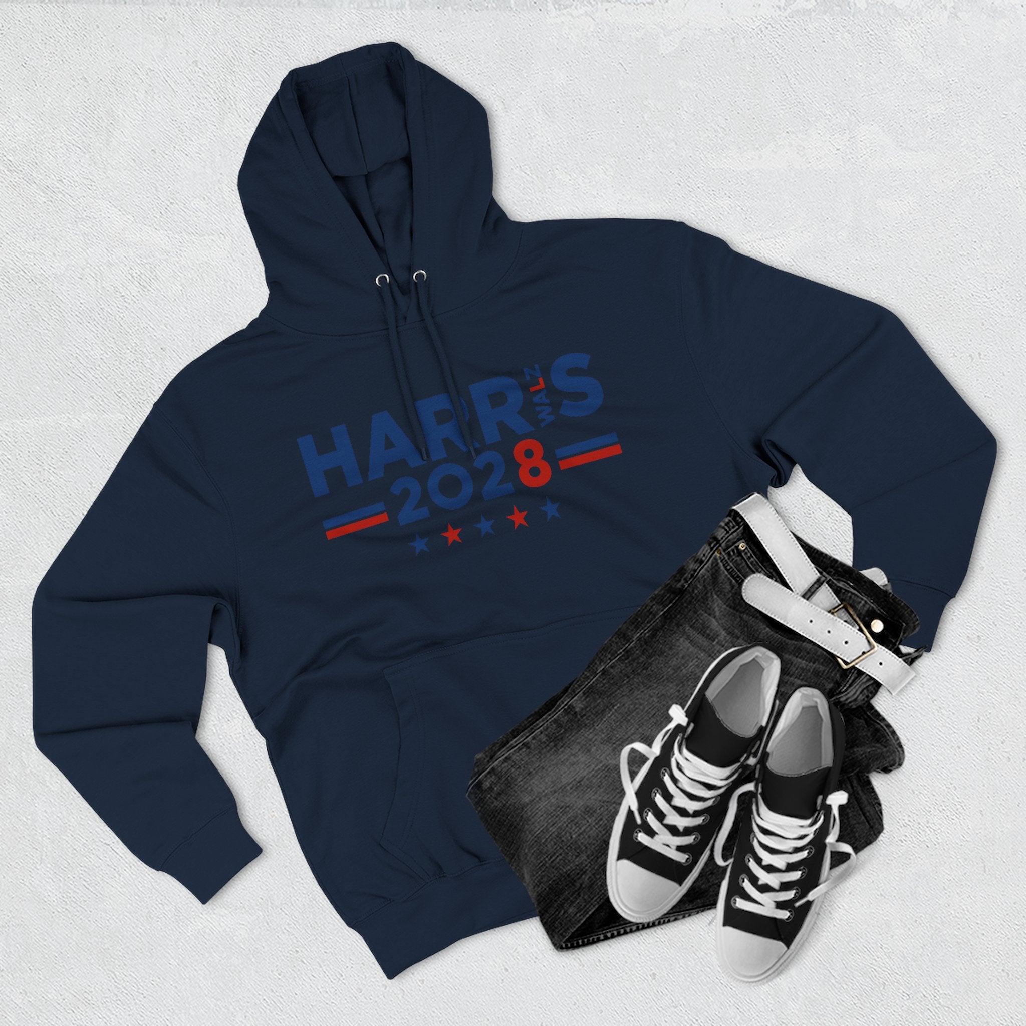 Premium Kamala Harris Tim Walz 2028 Pullover Hoodie