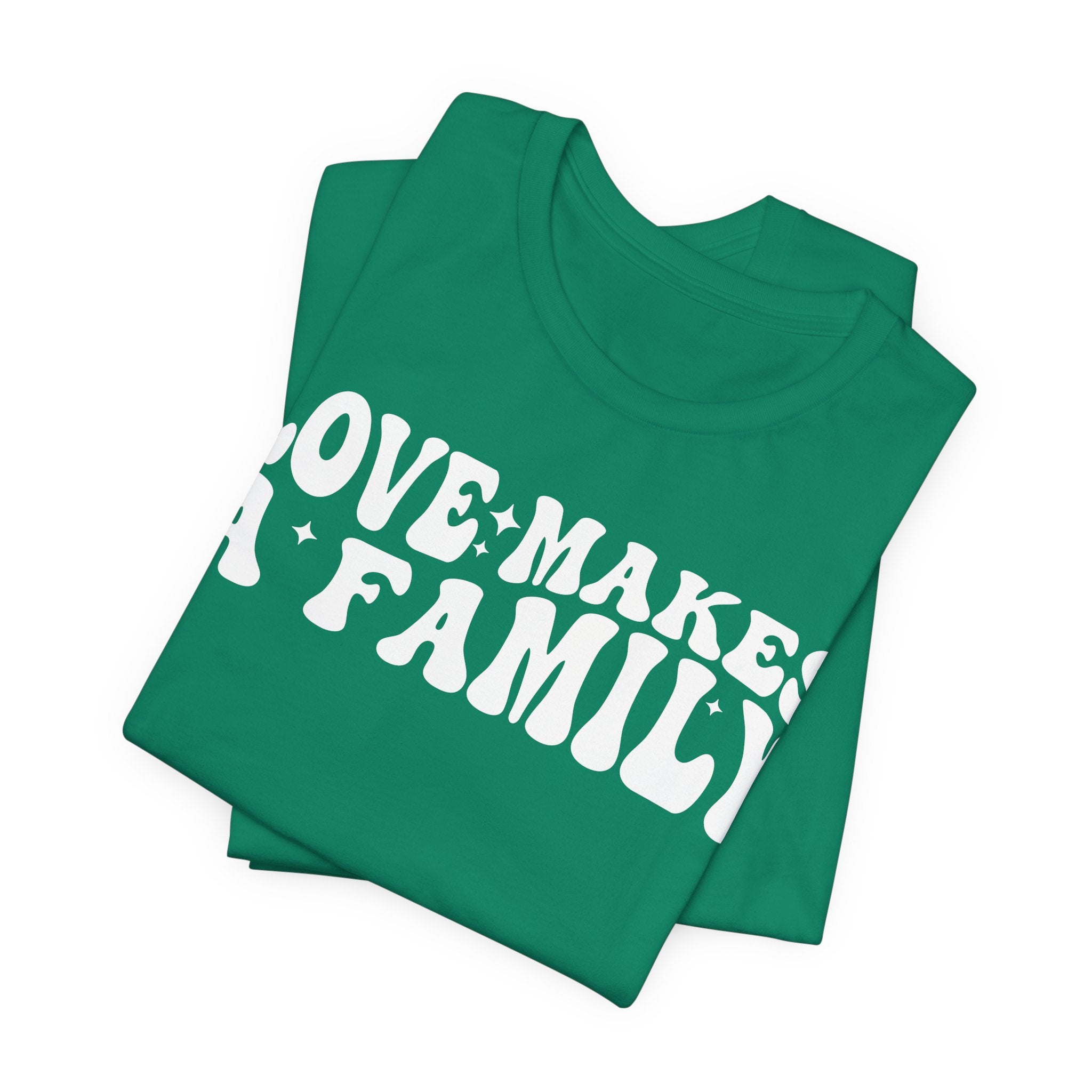 Love Makes a Family T-Shirt | LGBTQ+ Family Pride Tee | Chosen Family Inclusive Graphic Shirt