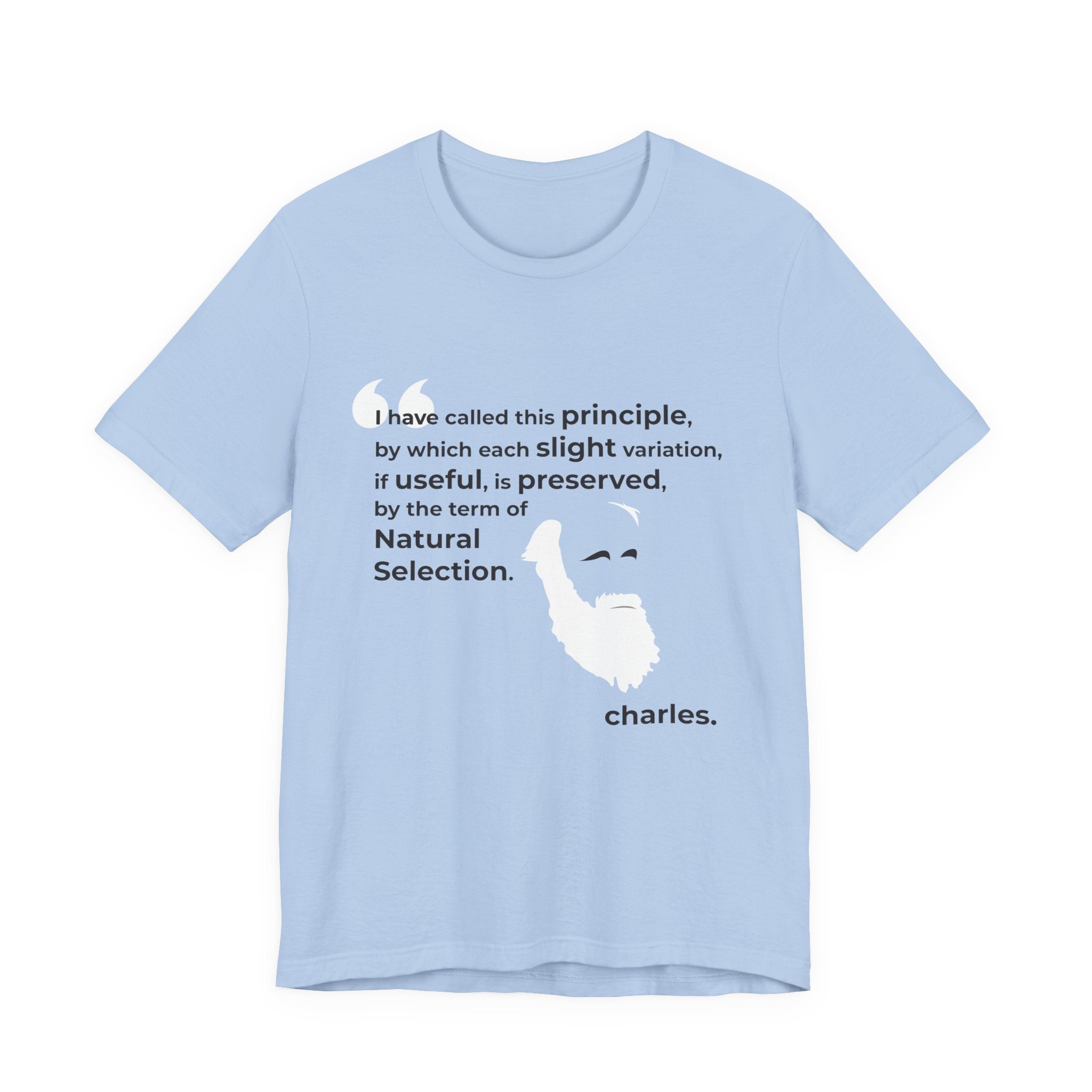 Charles Darwin Natural Selection Unisex Jersey Short Sleeve T-Shirt - Science Enthusiast
