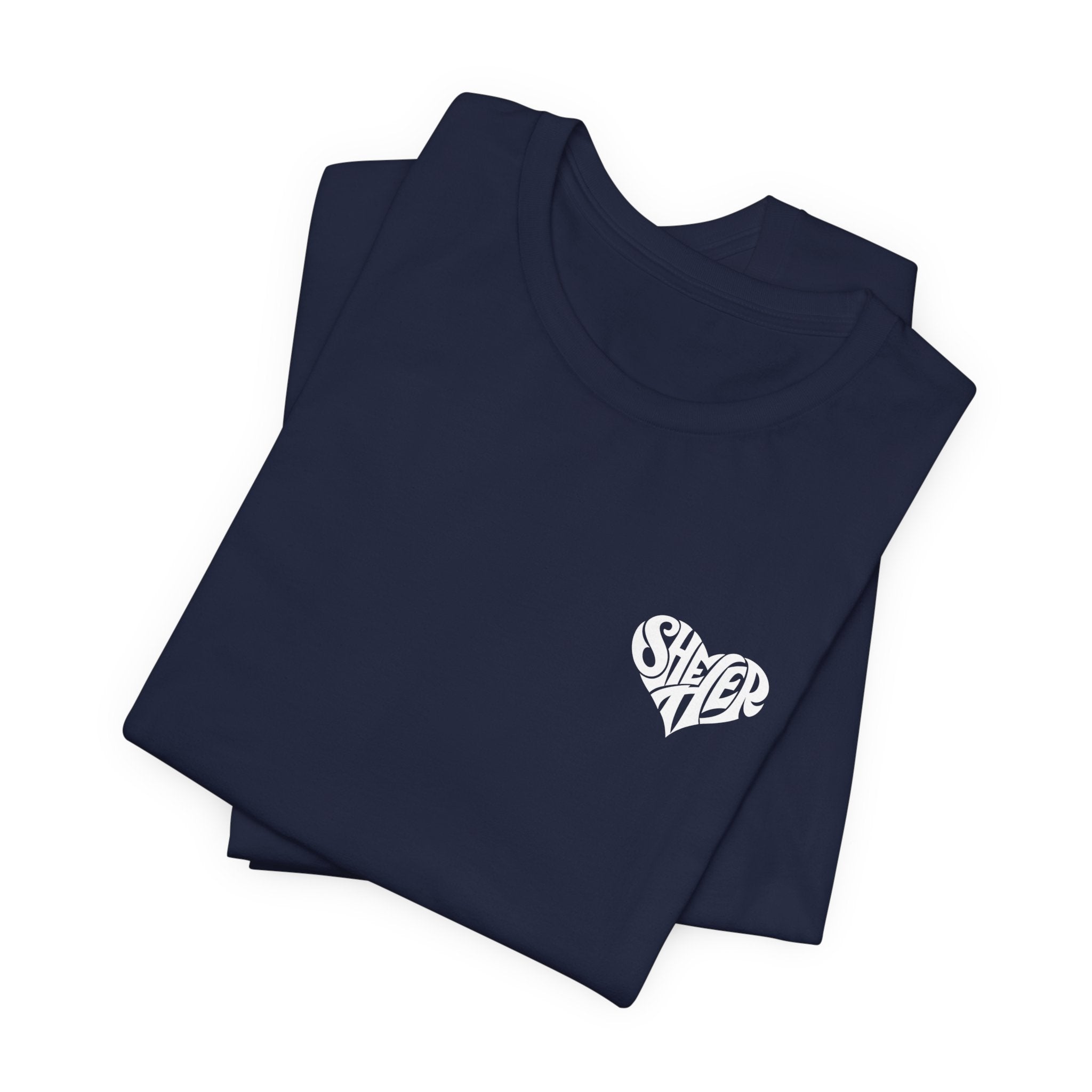 She/Her Heart Pronoun T-Shirt – Minimalist Chest Graphic Tee