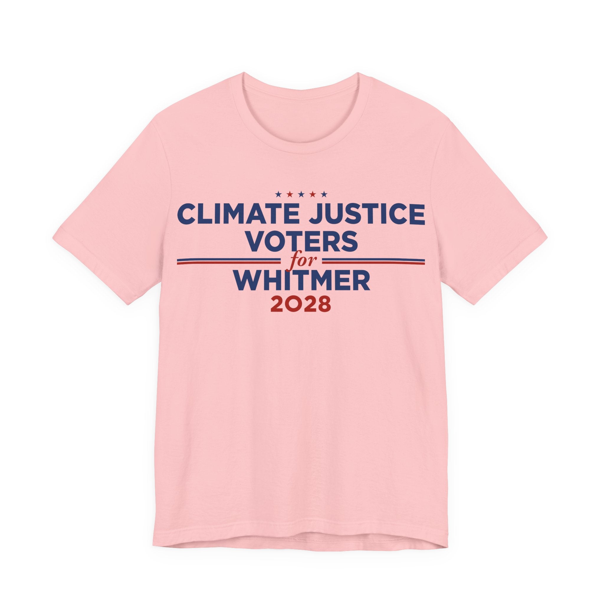 Climate Justice Voters for Whitmer 2028 T-Shirt | Bella+Canvas 3001 Political Graphic Tee