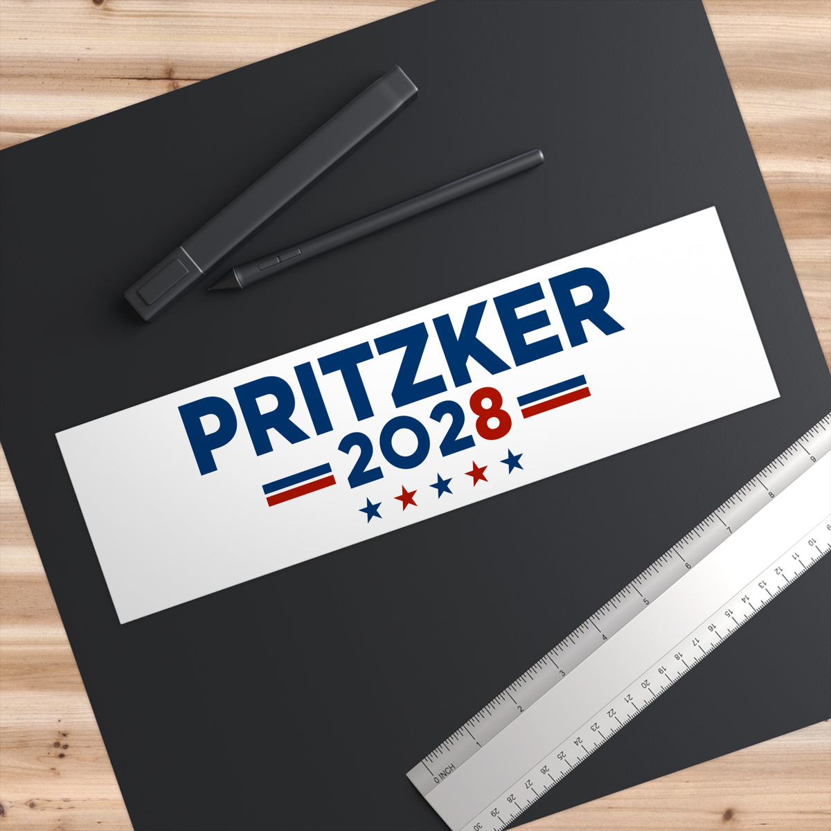 J.B. Pritzker 2028 Bumper Sticker — Political Campaign Sticker
