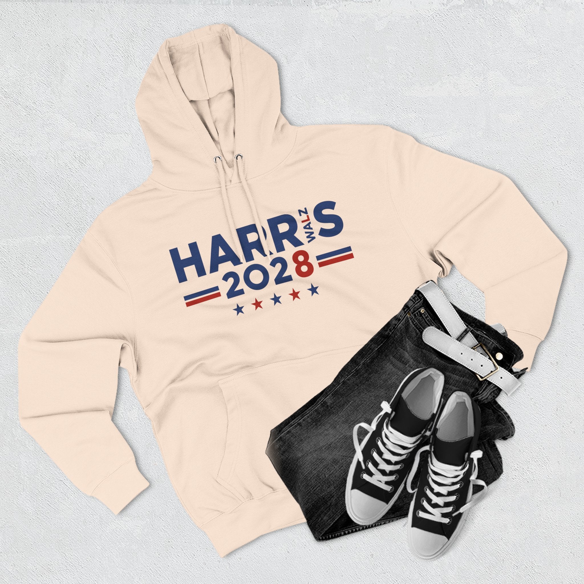 Premium Kamala Harris Tim Walz 2028 Pullover Hoodie