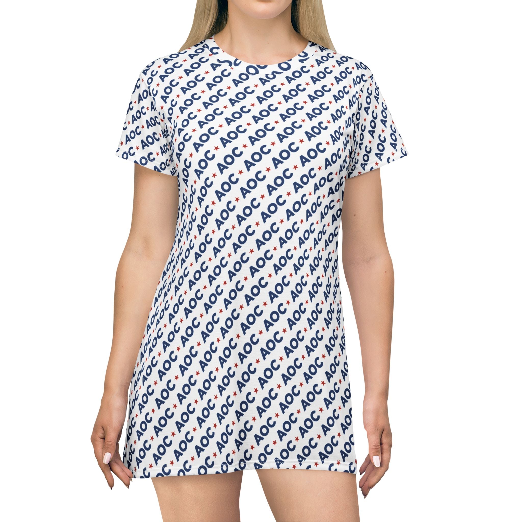 AOC T-Shirt Dress – Political Graphic A-Line Dress