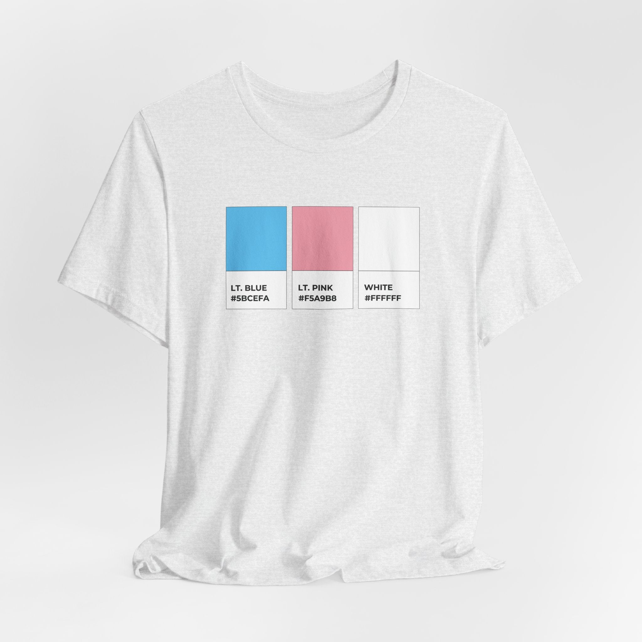 Funny Transgender Trans Pride Flag Pantone Colors Unisex Short Sleeve T-Shirt