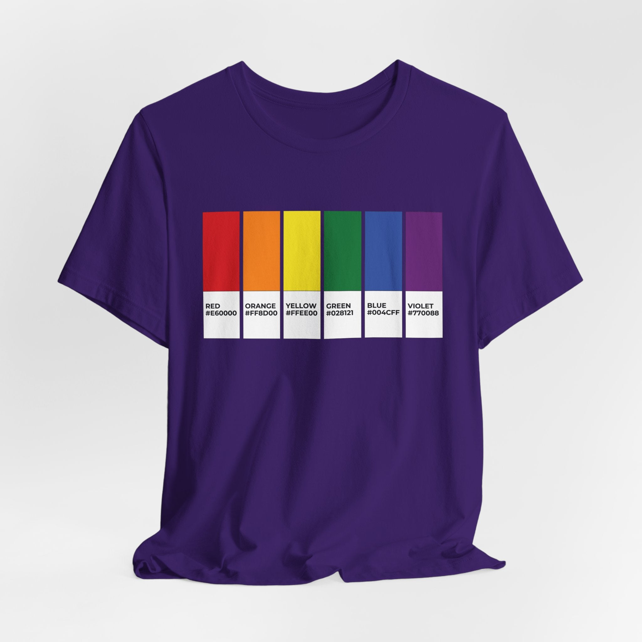 Funny LGBTQIA Pride Flag Pantone Colors Unisex Jersey Short Sleeve T-Shirt