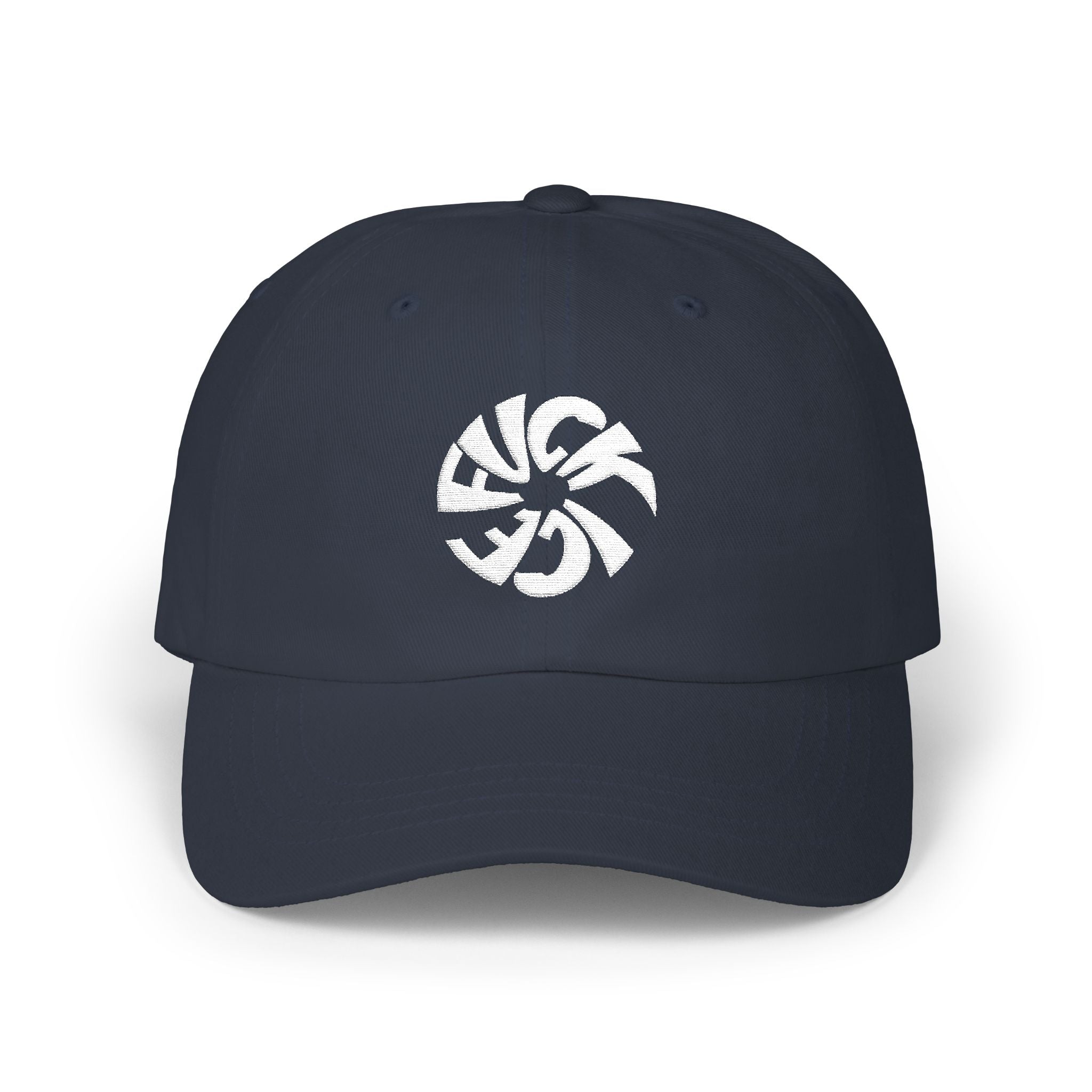 Dad Cap with FUCK ICE Spiral Logo - Minimal Casual Baseball Hat