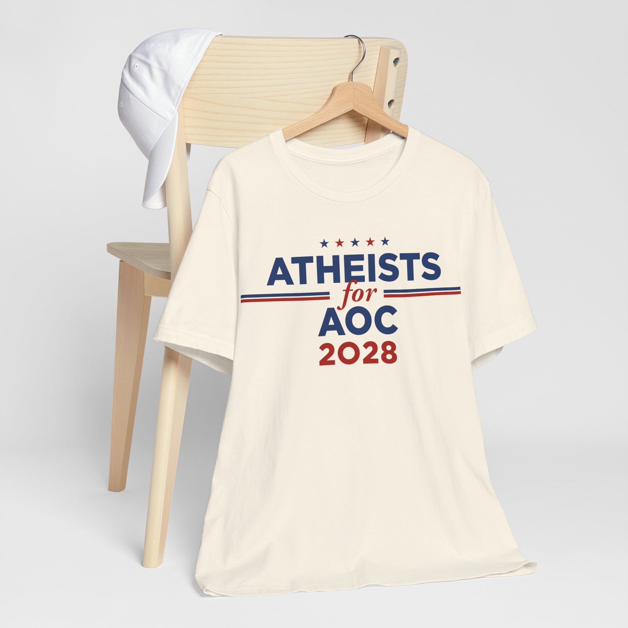 Atheists for AOC for President Campaign T-Shirt 2028