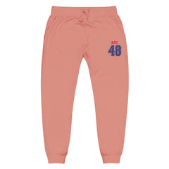 Embroidered Team AOC for 48th President Fleece Sweatpants — Casual Cozy Joggers