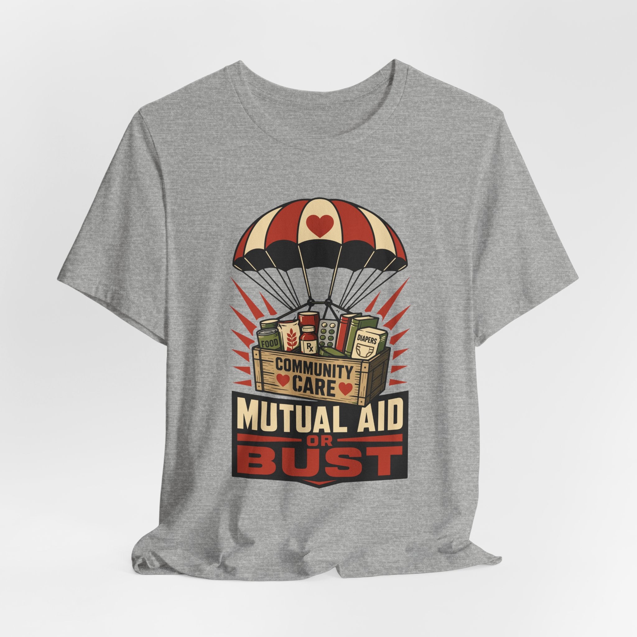 Mutual Aid or Bust T-Shirt | Community Care Progressive Graphic Tee