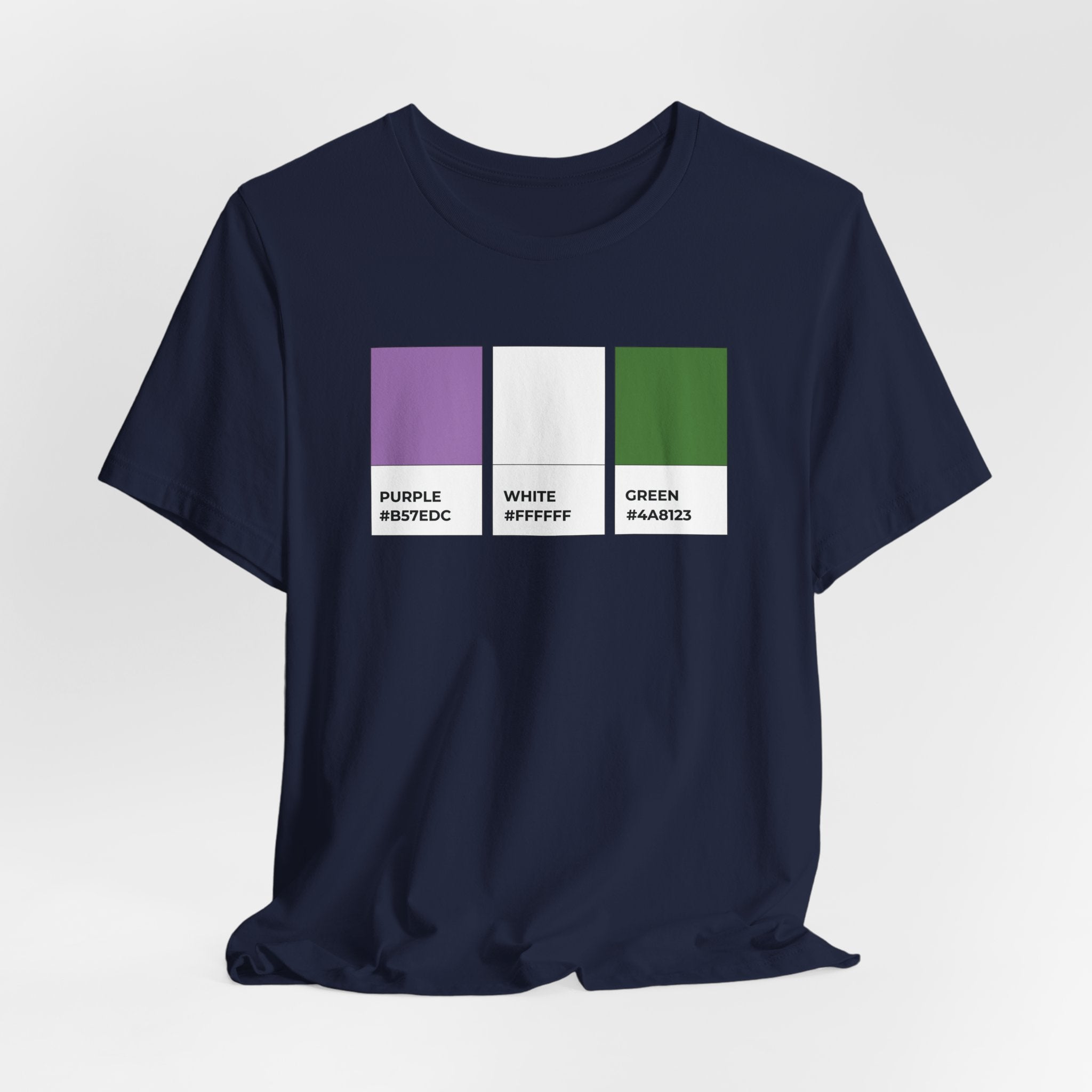 Funny Genderqueer Pride Flag Pantone Colors Unisex Jersey Short Sleeve T-Shirt