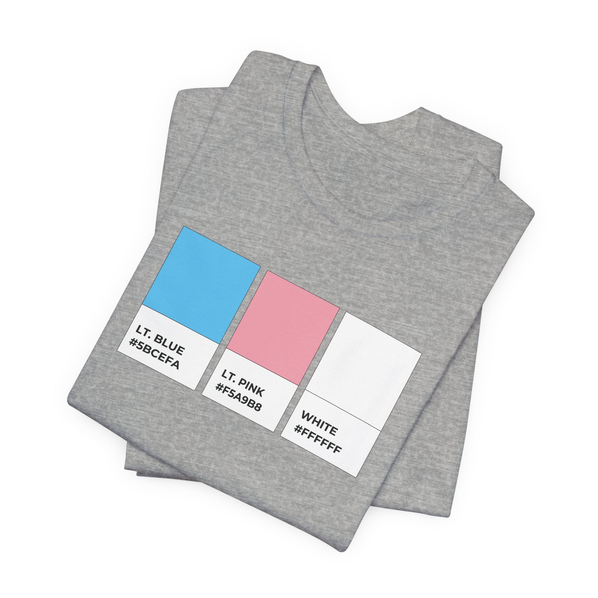 Funny Transgender Trans Pride Flag Pantone Colors Unisex Short Sleeve T-Shirt