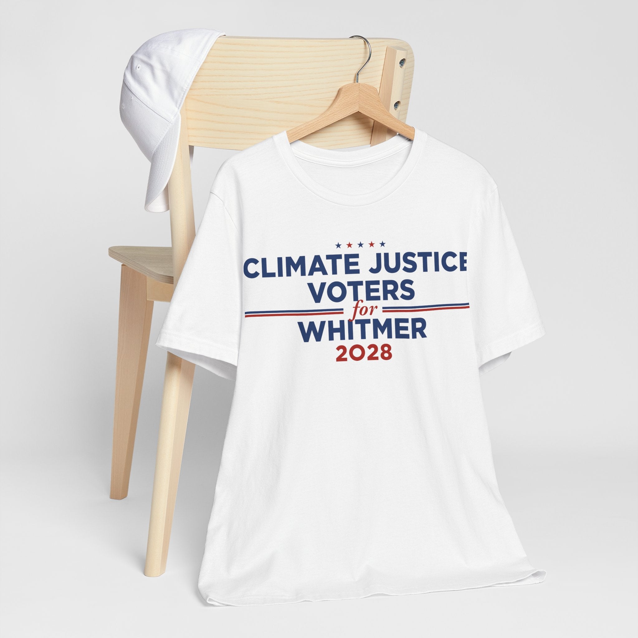 Climate Justice Voters for Whitmer 2028 T-Shirt | Bella+Canvas 3001 Political Graphic Tee