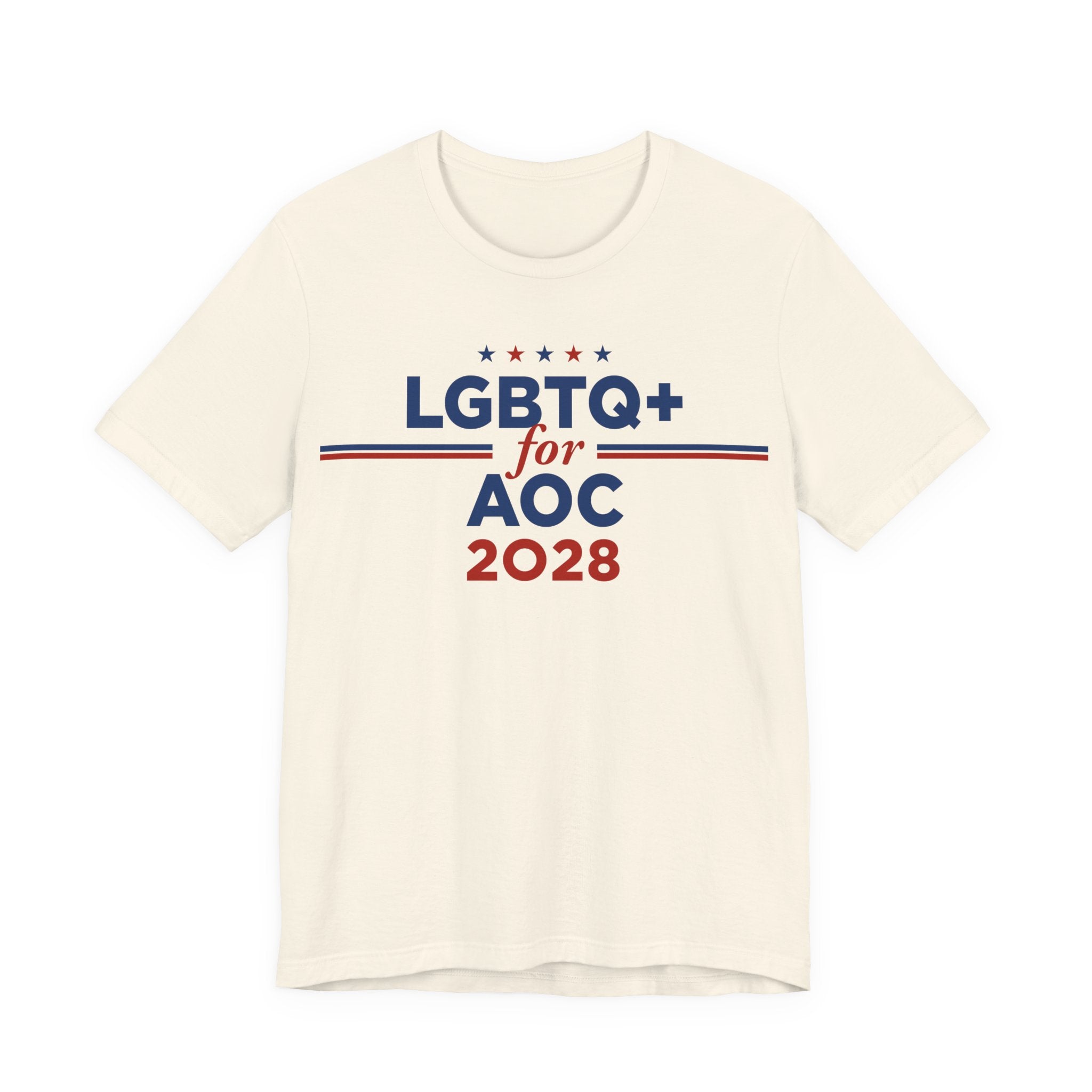 LGBTQ+ for AOC for President Campaign T-Shirt 2028