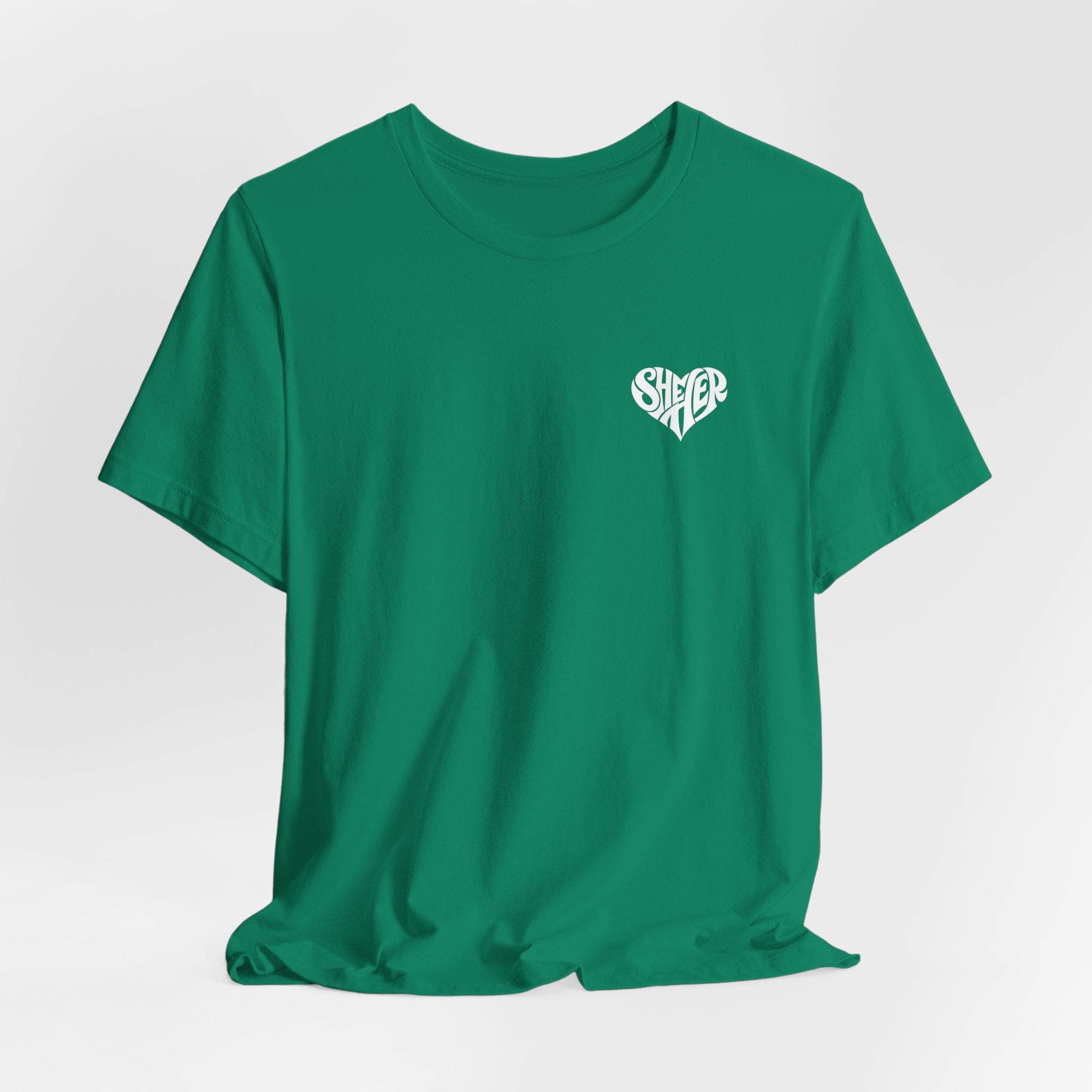 She/Her Heart Pronoun T-Shirt – Minimalist Chest Graphic Tee
