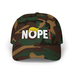 NOPE! Embroidered Classic Dad Cap — Funny Anti-Trump Political Statement Baseball Cap