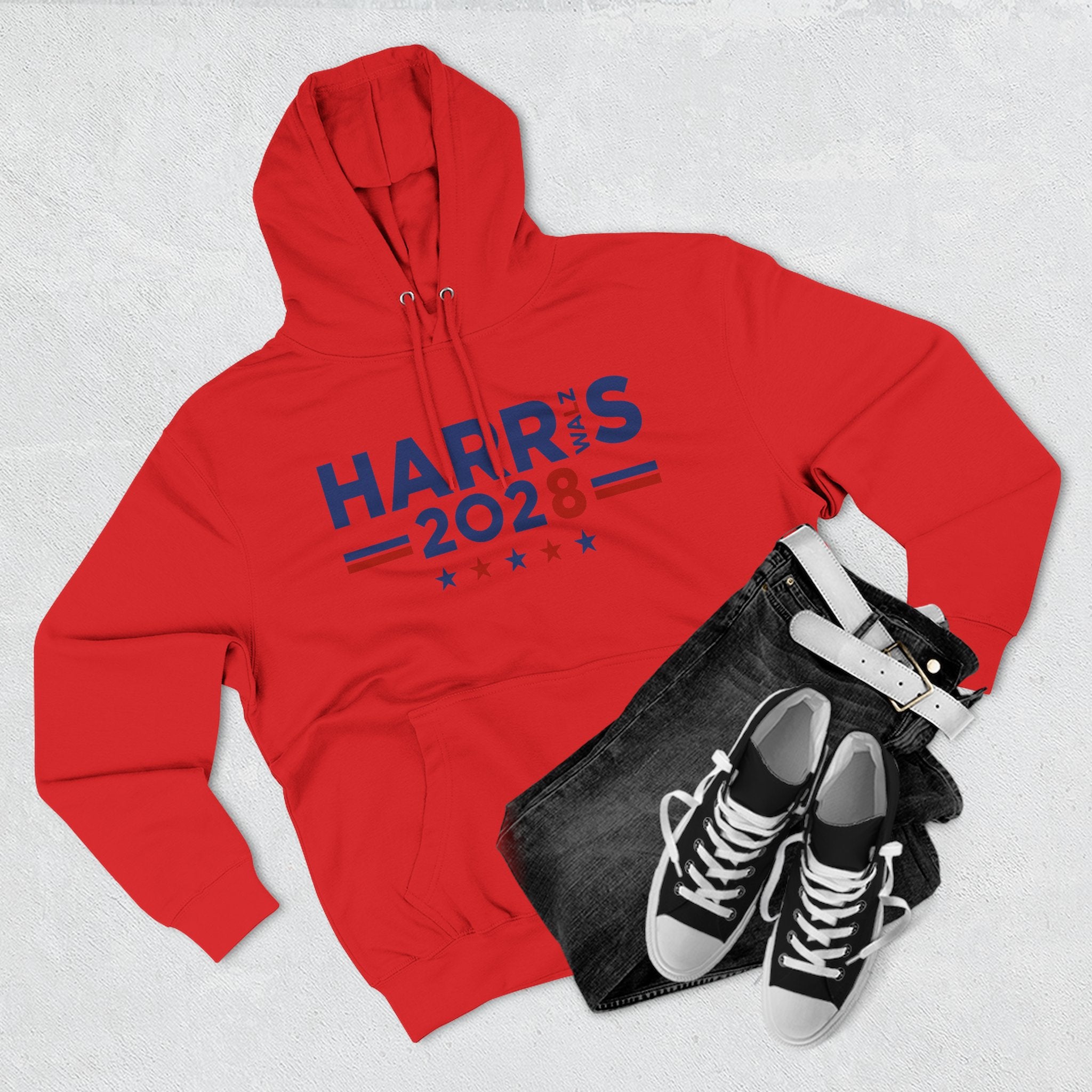 Premium Kamala Harris Tim Walz 2028 Pullover Hoodie