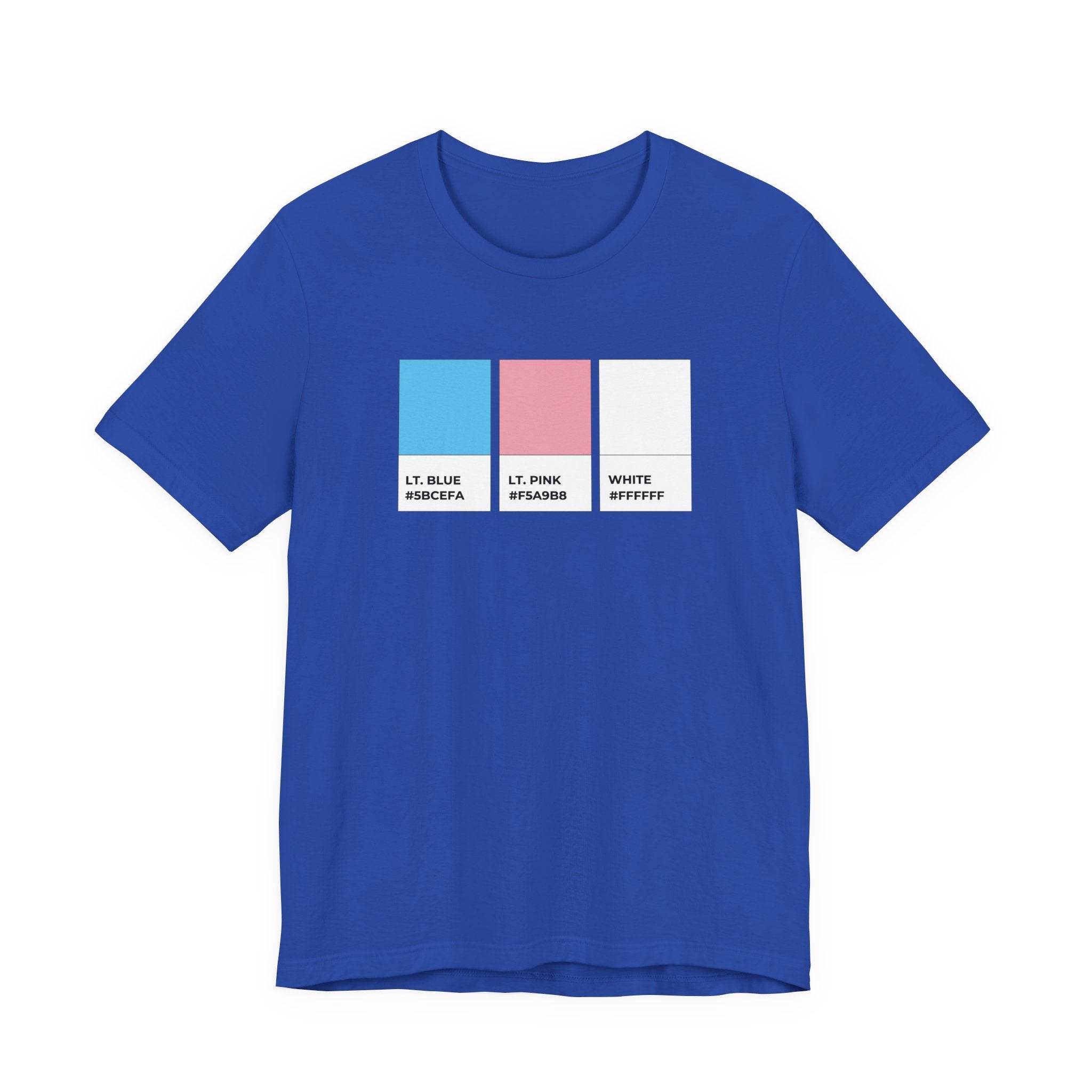 Funny Transgender Trans Pride Flag Pantone Colors Unisex Short Sleeve T-Shirt