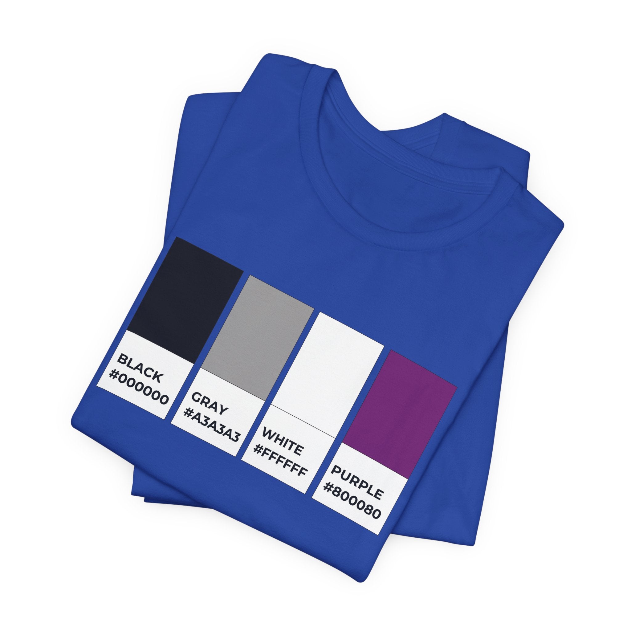 Funny Asexual Pride Flag Pantone Colors Unisex Jersey Short Sleeve T-Shirt