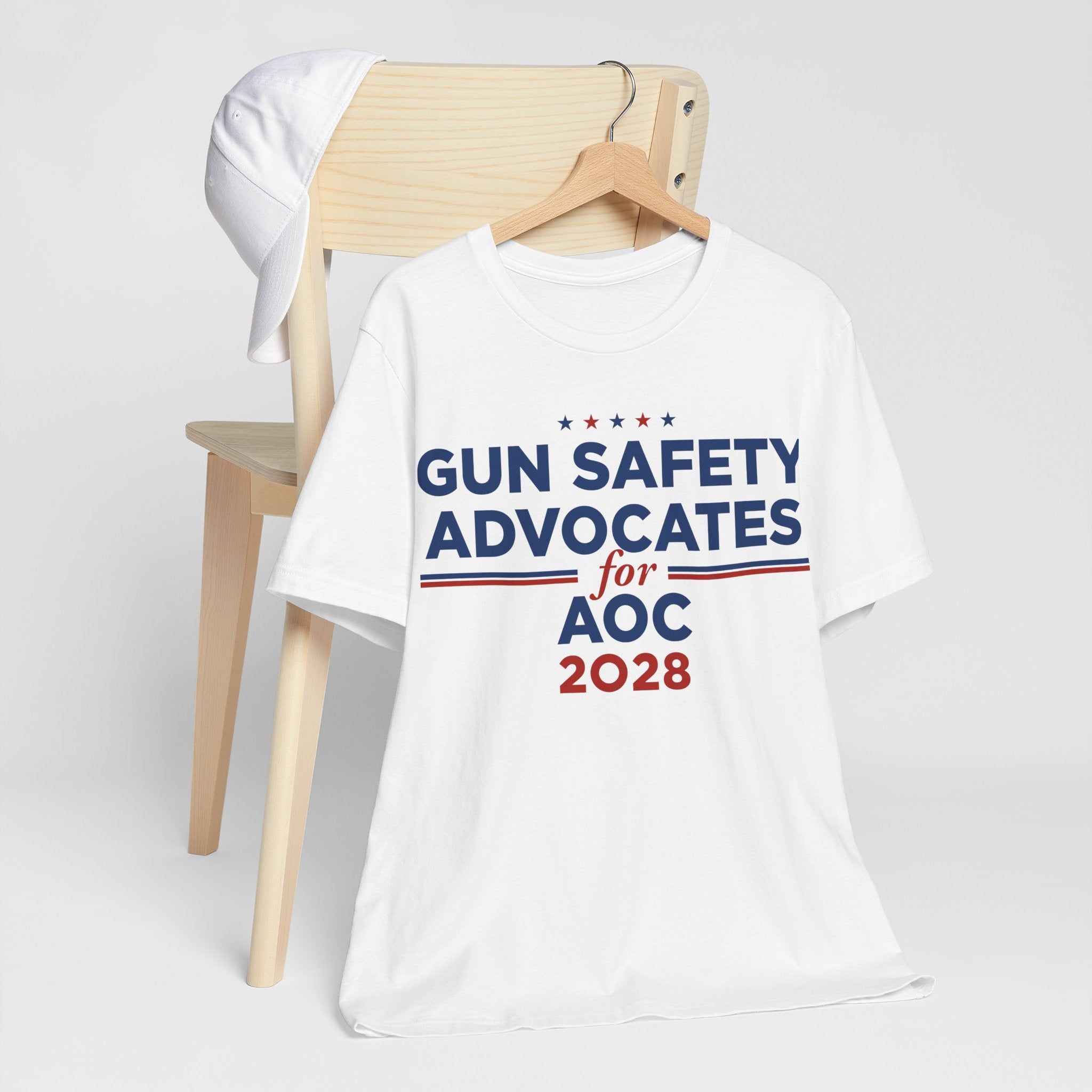Gun Safety Advocates for AOC for President Campaign T-Shirt 2028