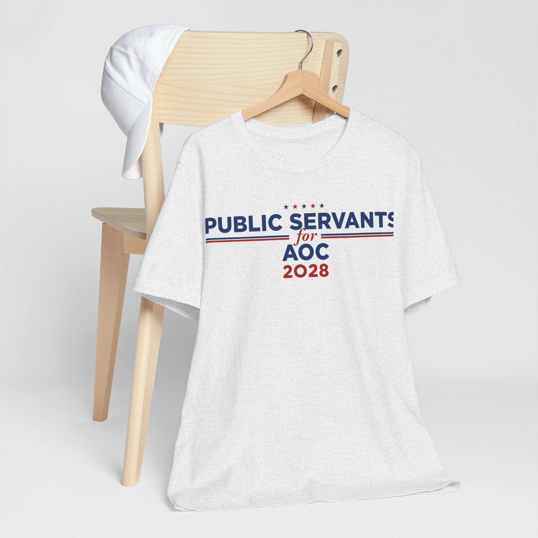 Public Servants for AOC for President Campaign T-Shirt 2028