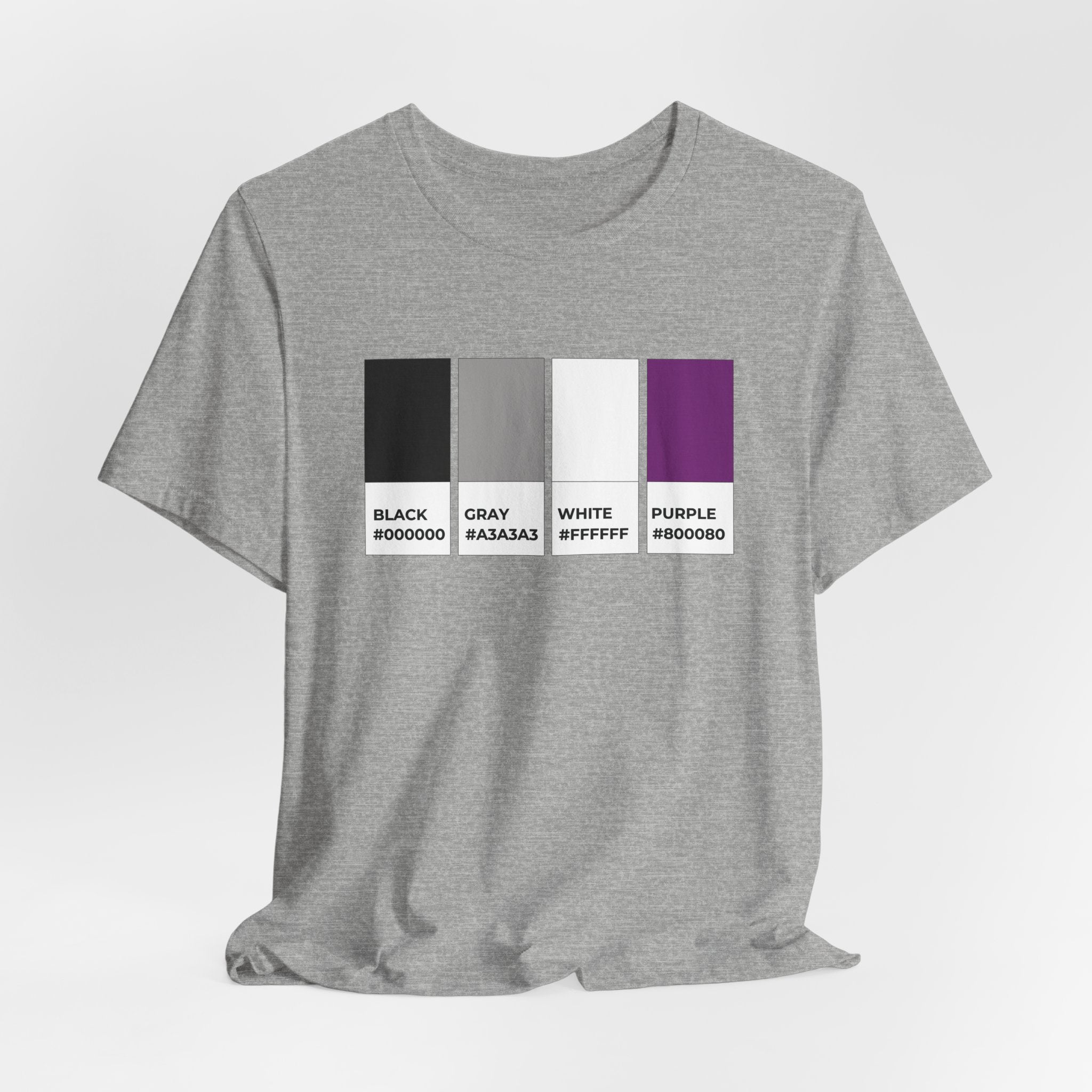 Funny Asexual Pride Flag Pantone Colors Unisex Jersey Short Sleeve T-Shirt