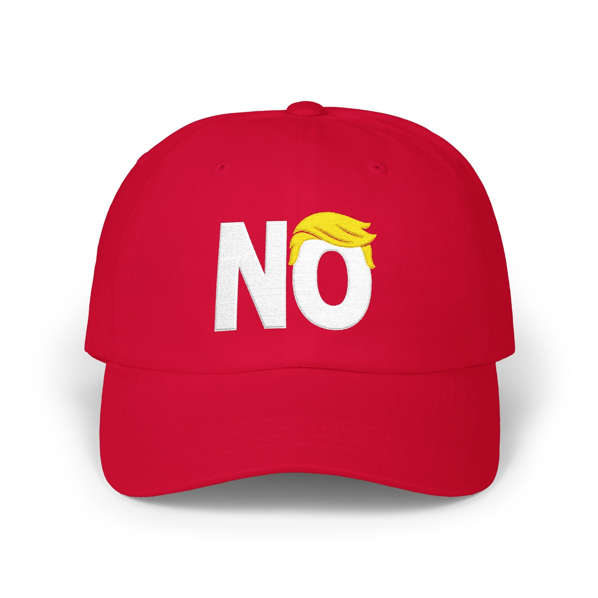 NO Embroidered Classic Dad Cap — Funny Anti-Trump Political Statement Baseball Cap