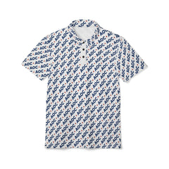 AOC All-Over Print Polo Shirt – Political Graphic Polo, Progressive Apparel, Alexandria Ocasio-Cortez Repeat Print Shirt