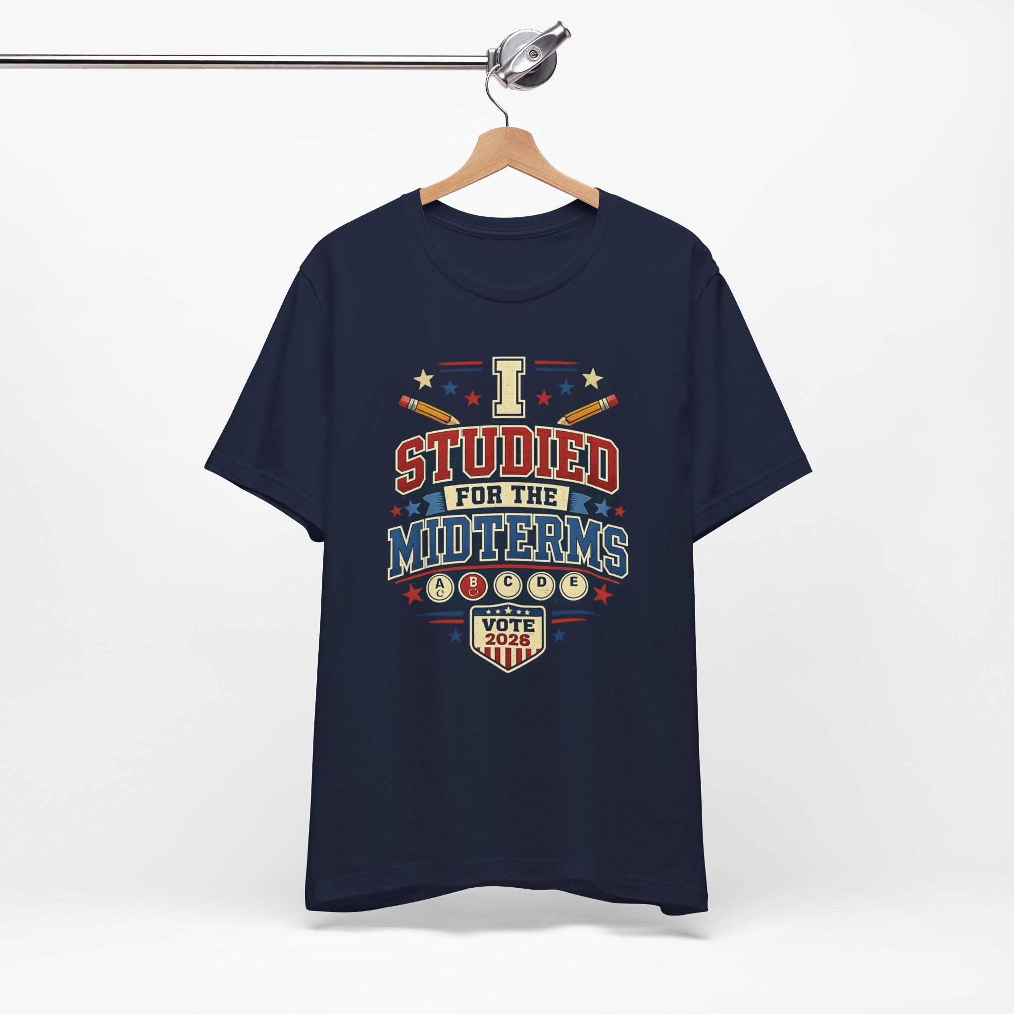 I Studied for the Midterms 2026 T-Shirt – Funny Voting Shirt, Retro Political Tee, Election Day Apparel