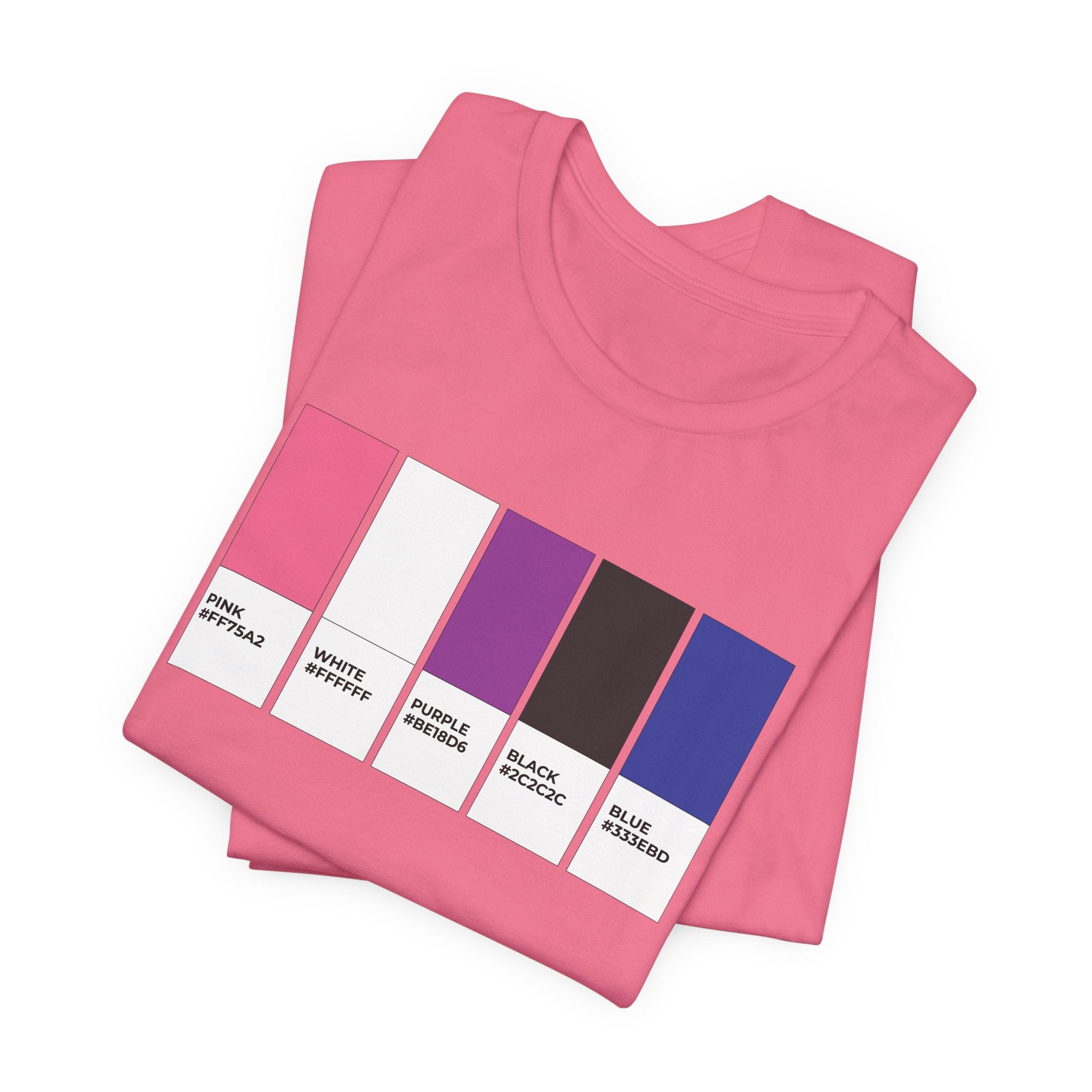 Funny Genderfluid Pride Flag Pantone Colors Unisex Jersey Short Sleeve T-Shirt