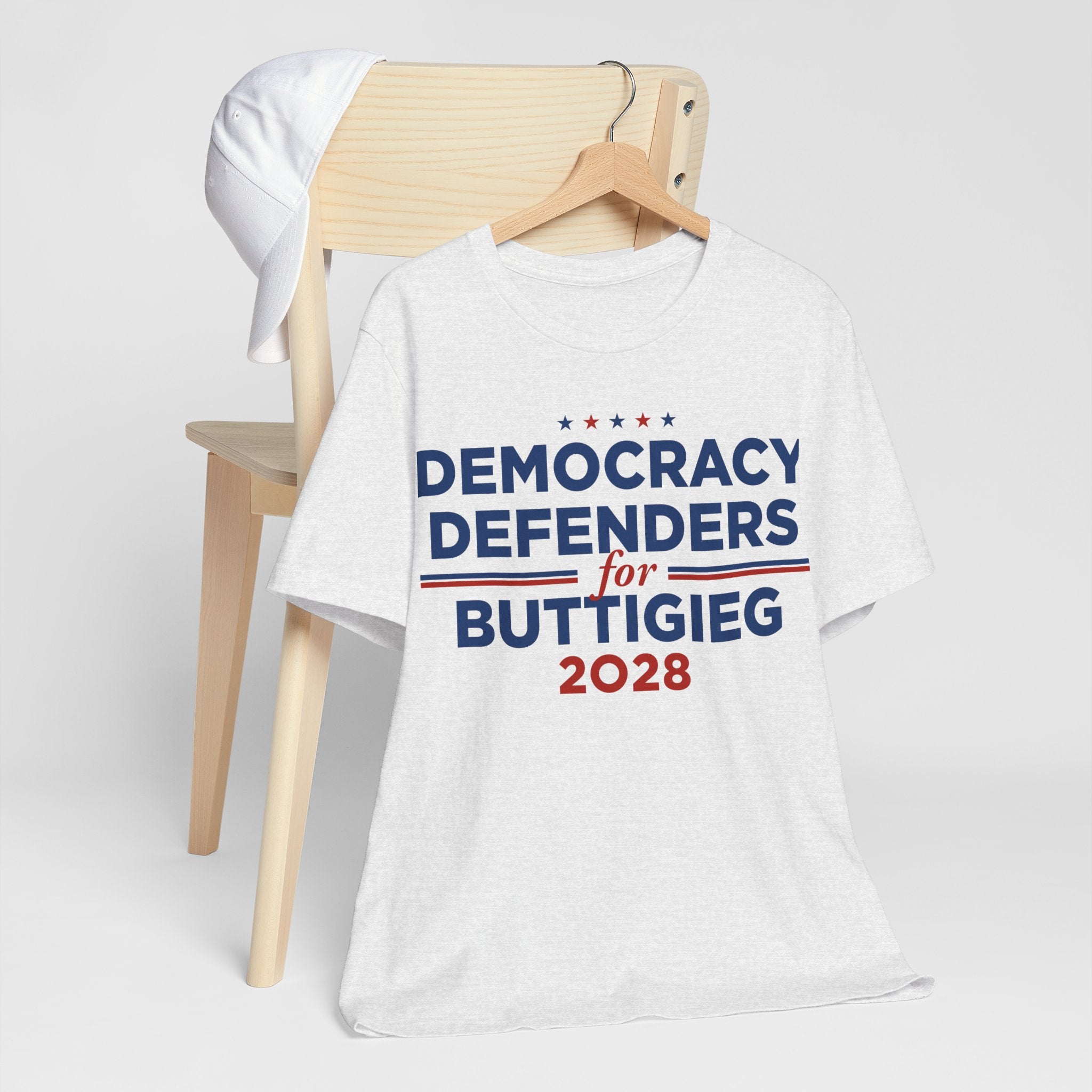 Democracy Defenders for Buttigieg 2028 T-Shirt | Bella+Canvas 3001 Political Graphic Tee