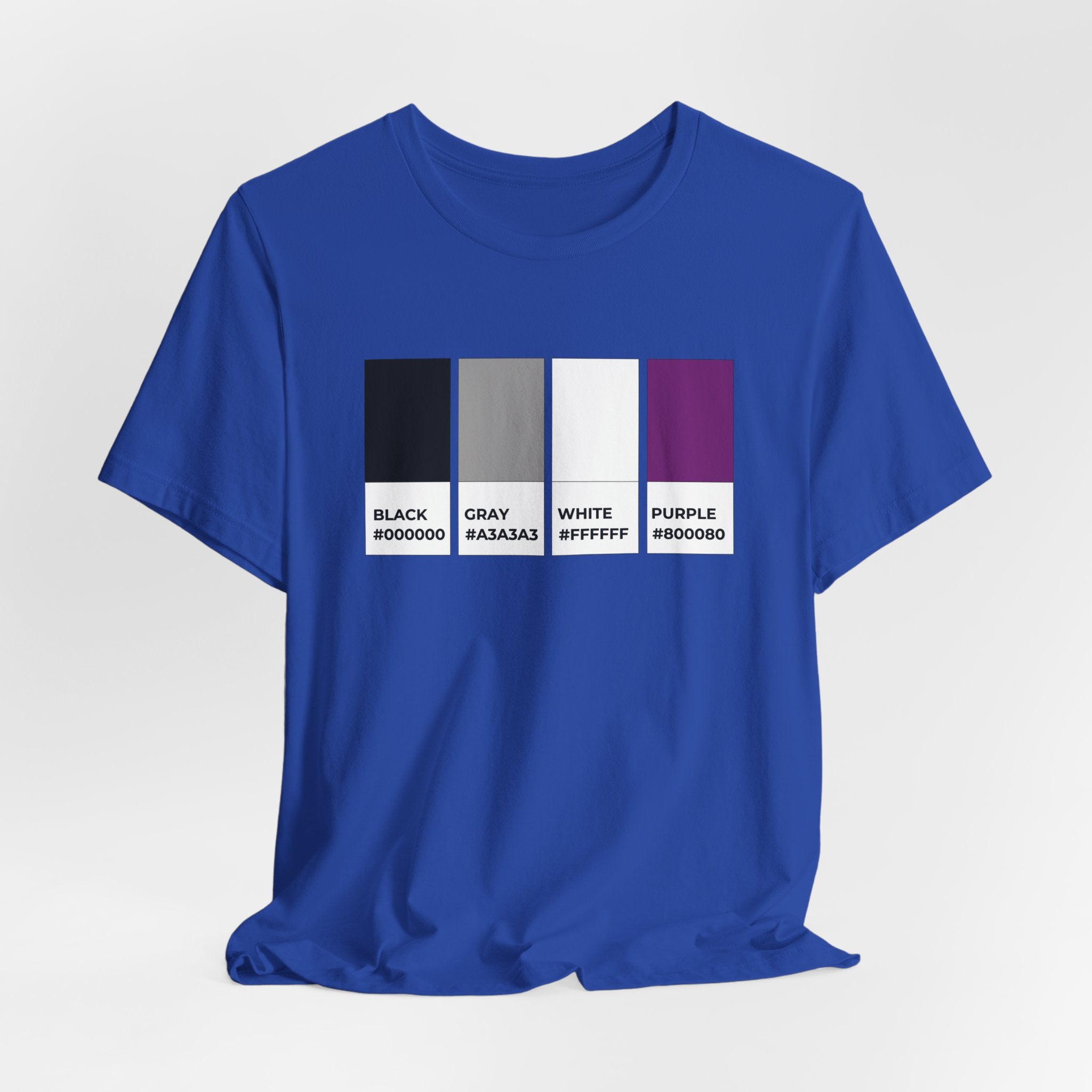 Funny Asexual Pride Flag Pantone Colors Unisex Jersey Short Sleeve T-Shirt