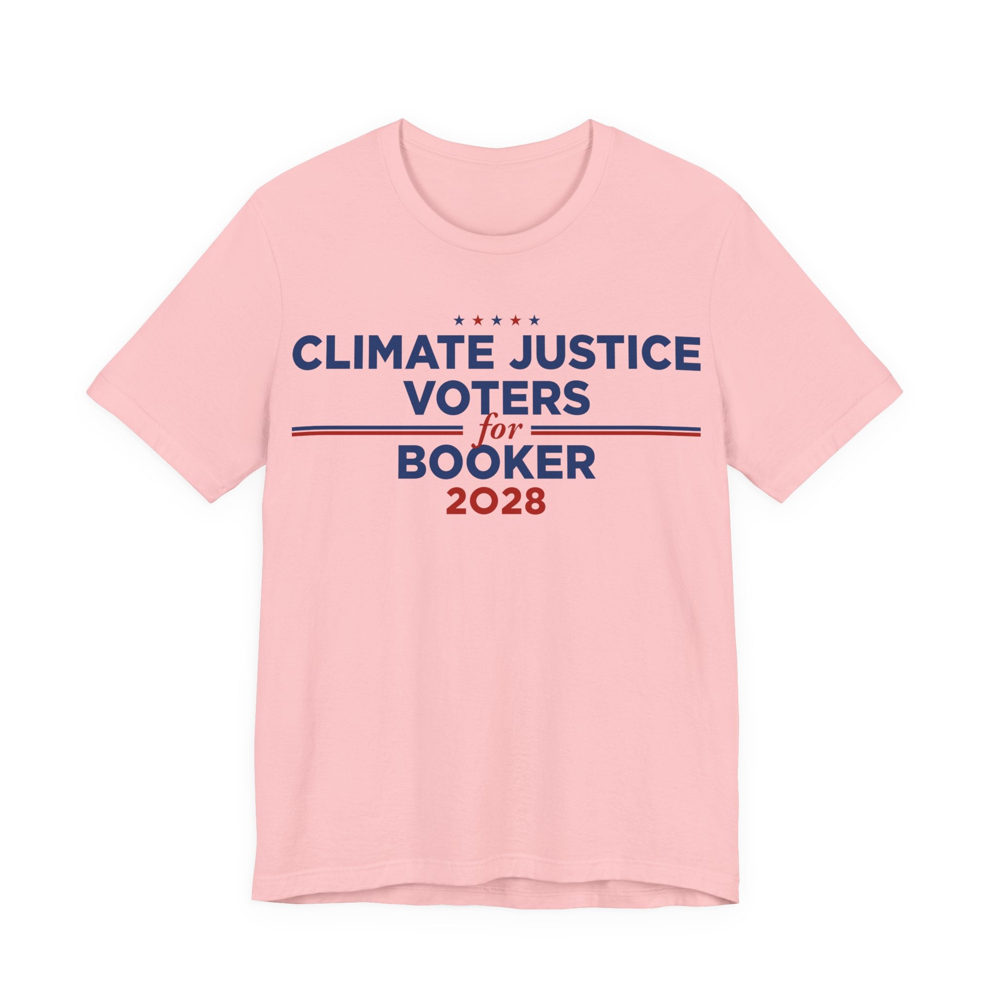Climate Justice Voters for Booker 2028 T-Shirt | Bella+Canvas 3001 Political Graphic Tee