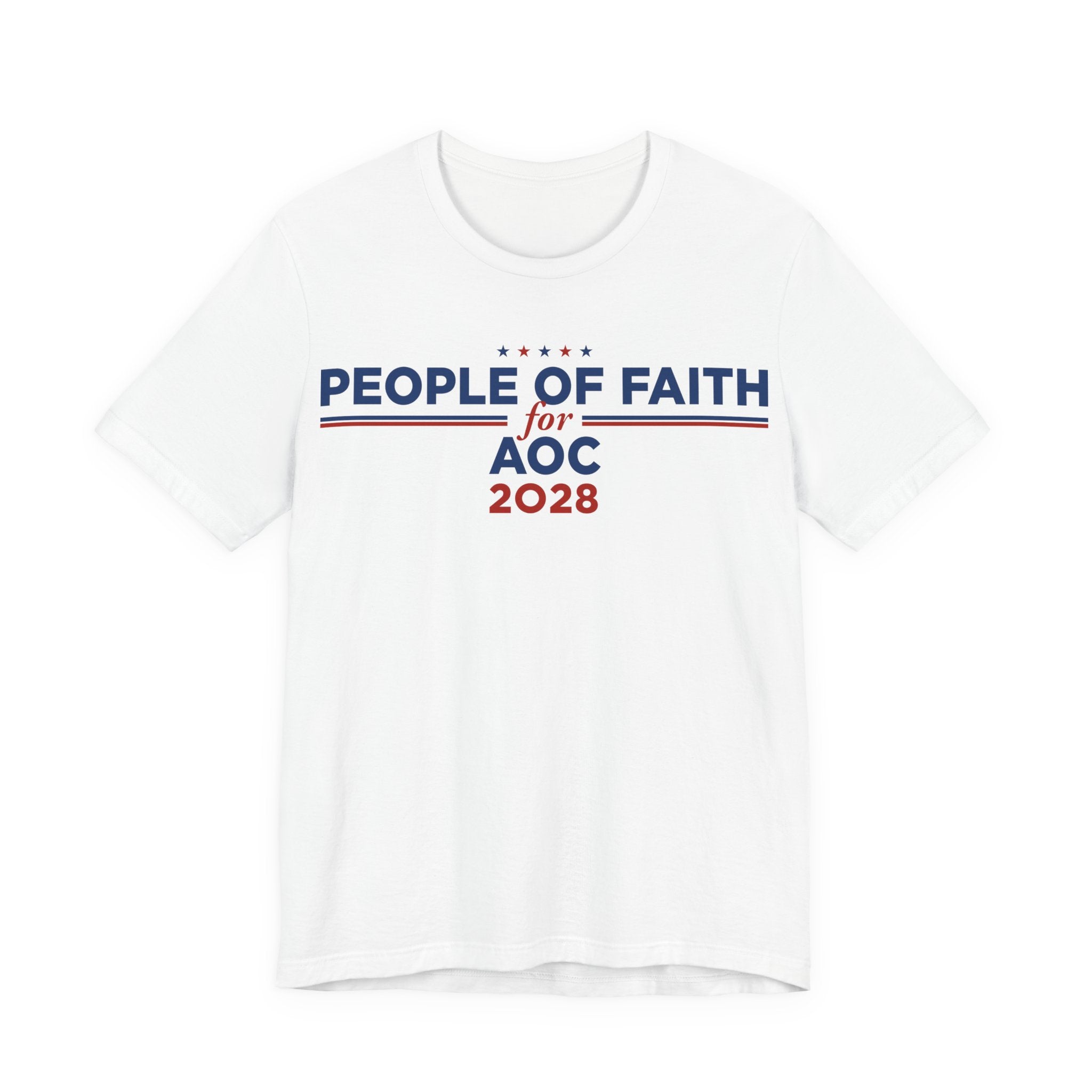 People of Faith for AOC for President Campaign T-Shirt 2028