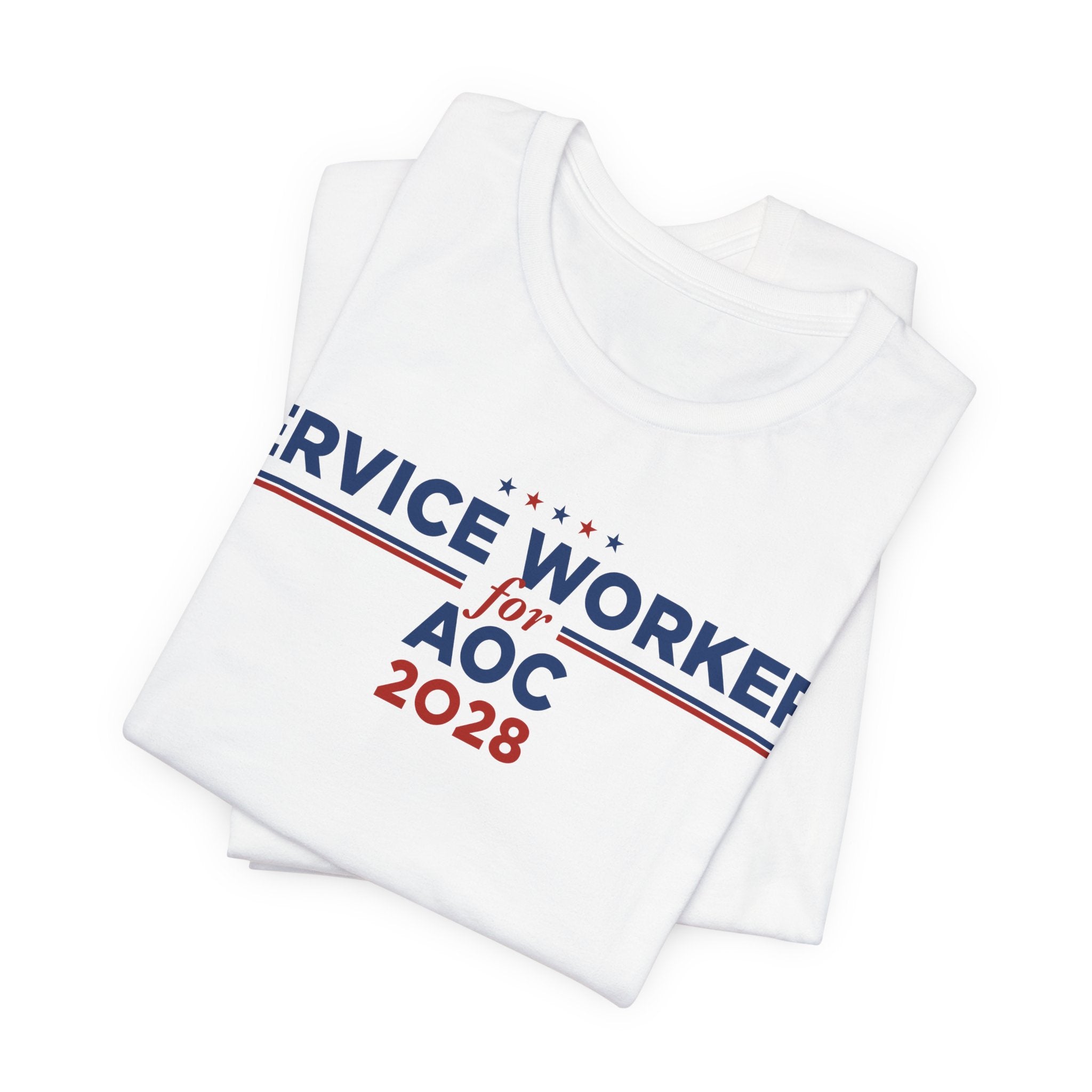 Service Workers for AOC for President Campaign T-Shirt 2028