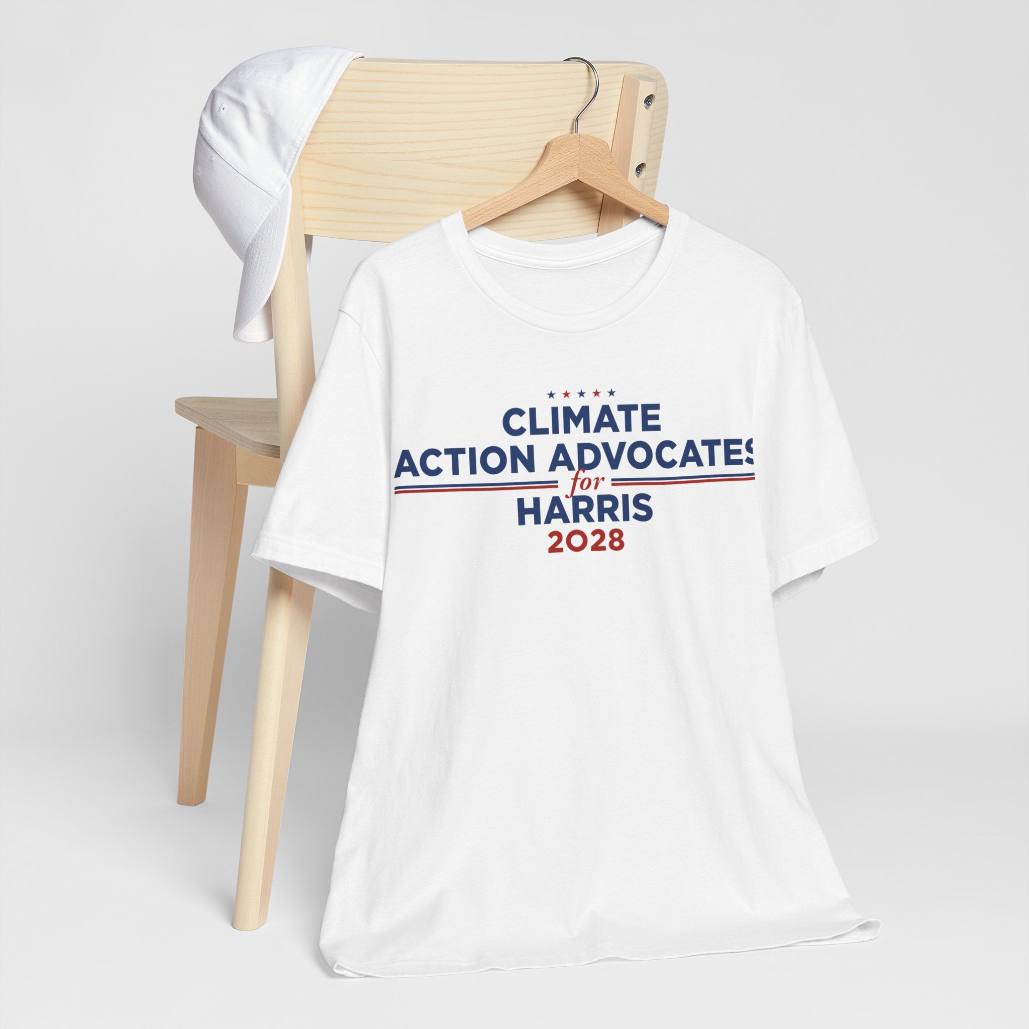 Climate Action Advocates for Harris 2028 T-Shirt | Bella+Canvas 3001 Political Graphic Tee