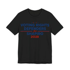 Voting Rights Defenders for Josh Shapiro for President Campaign T-Shirt 2028