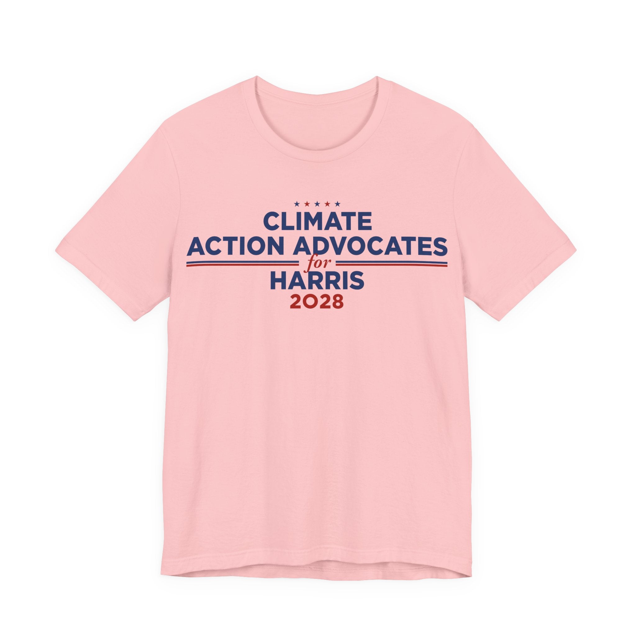 Climate Action Advocates for Harris 2028 T-Shirt | Bella+Canvas 3001 Political Graphic Tee