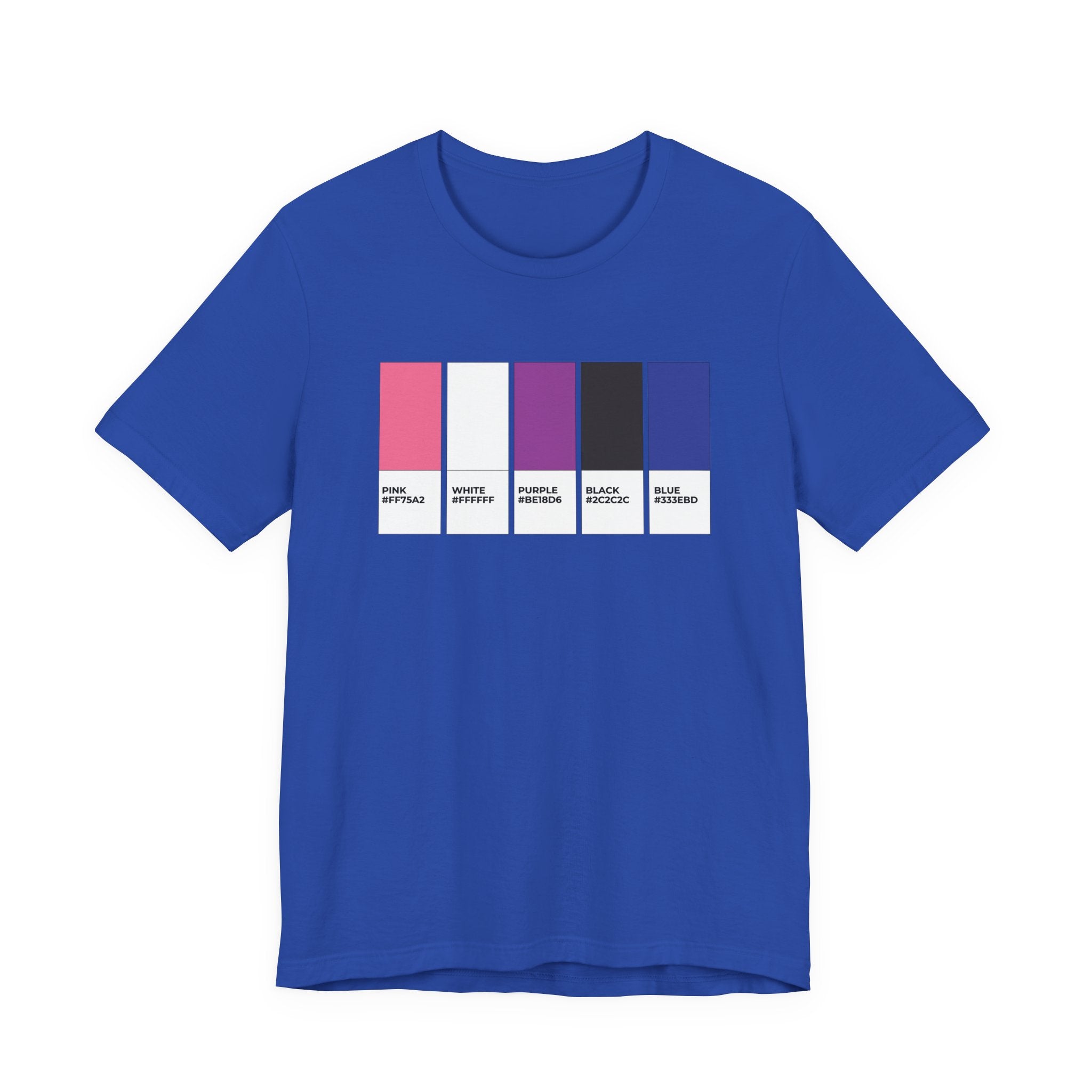 Funny Genderfluid Pride Flag Pantone Colors Unisex Jersey Short Sleeve T-Shirt