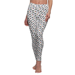 She/They Pride Pattern Leggings | All-Over Print Pronoun Leggings