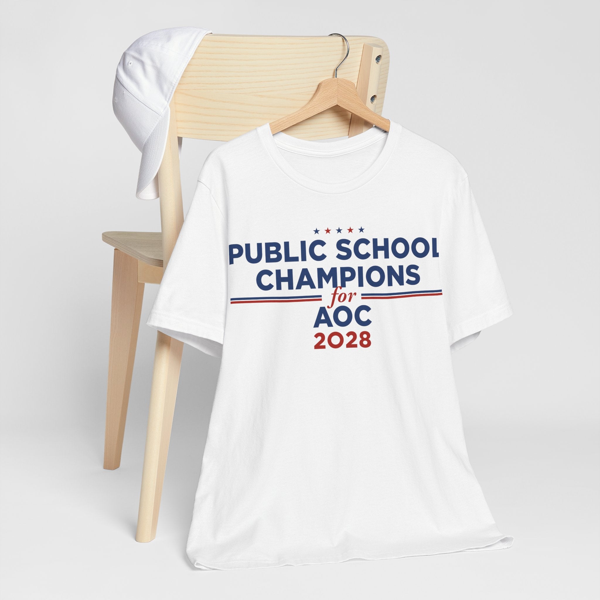Public School Champions for AOC for President Campaign T-Shirt 2028
