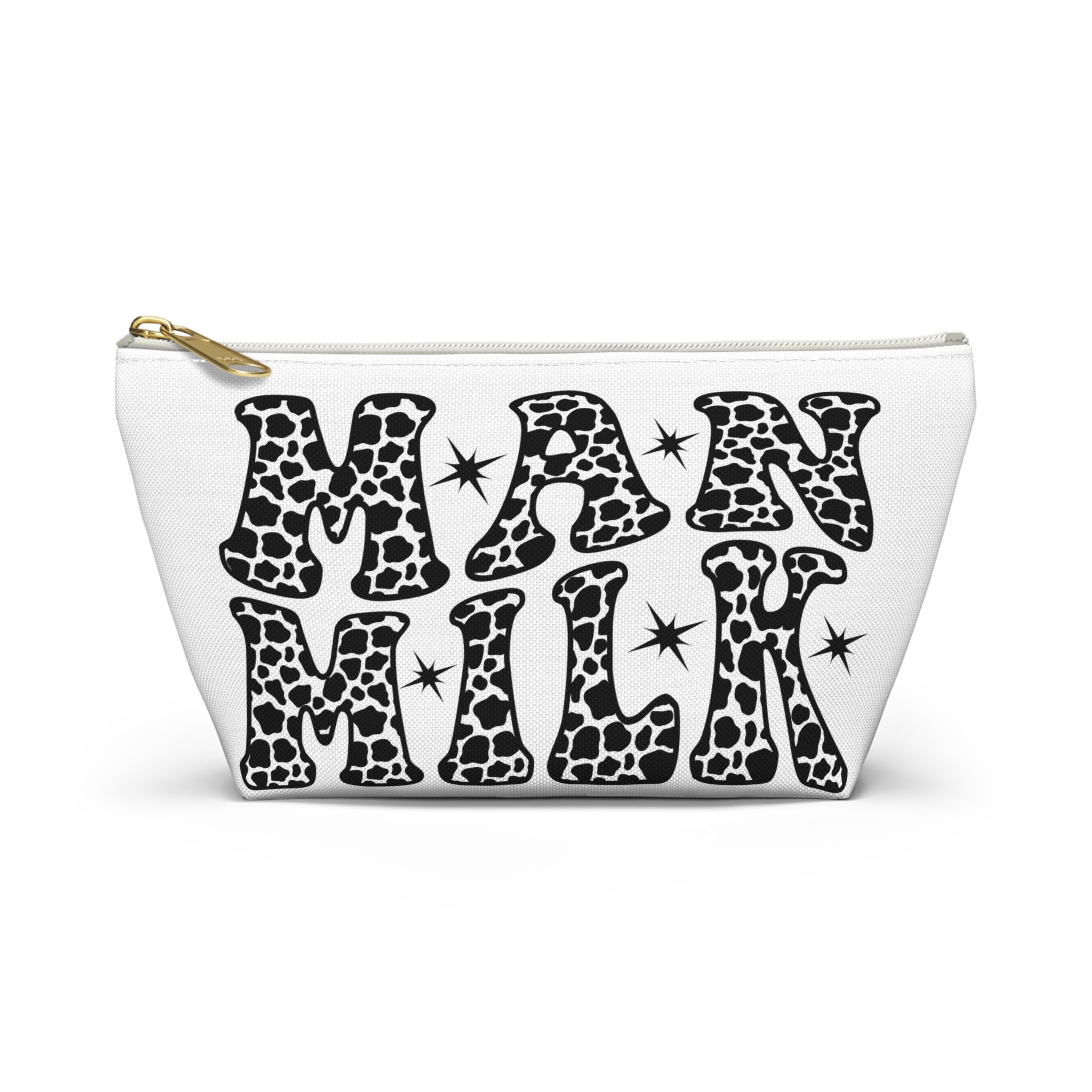 Funny Man Milk Testosterone Storage Bag with T-Bottom - FTM Transition Medication Pouch - Gender Affirming Transgender Gift - Travel or Pride Parade Meds Pouch