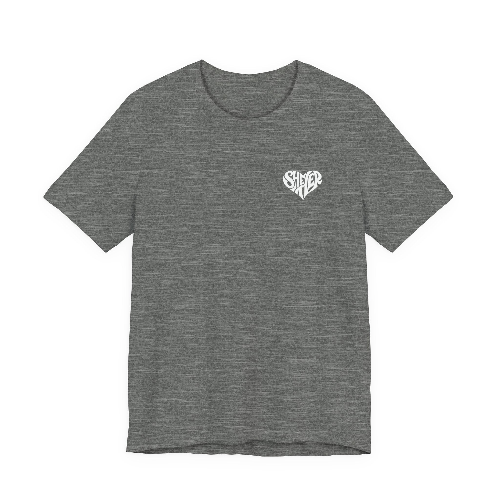 She/Her Heart Pronoun T-Shirt – Minimalist Chest Graphic Tee