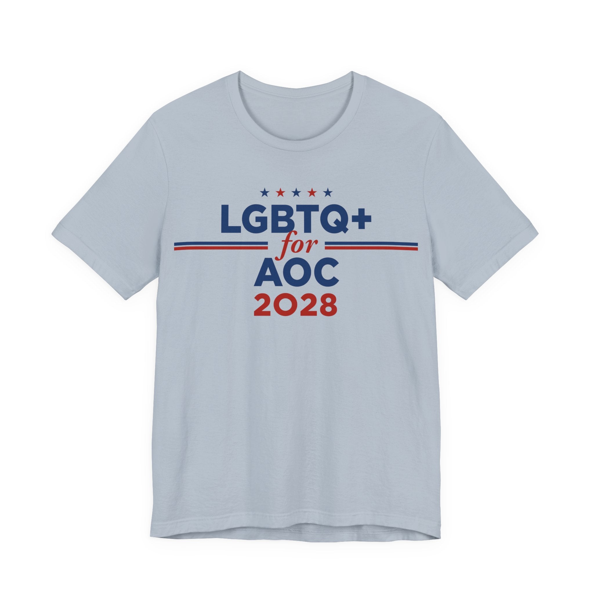LGBTQ+ for AOC for President Campaign T-Shirt 2028