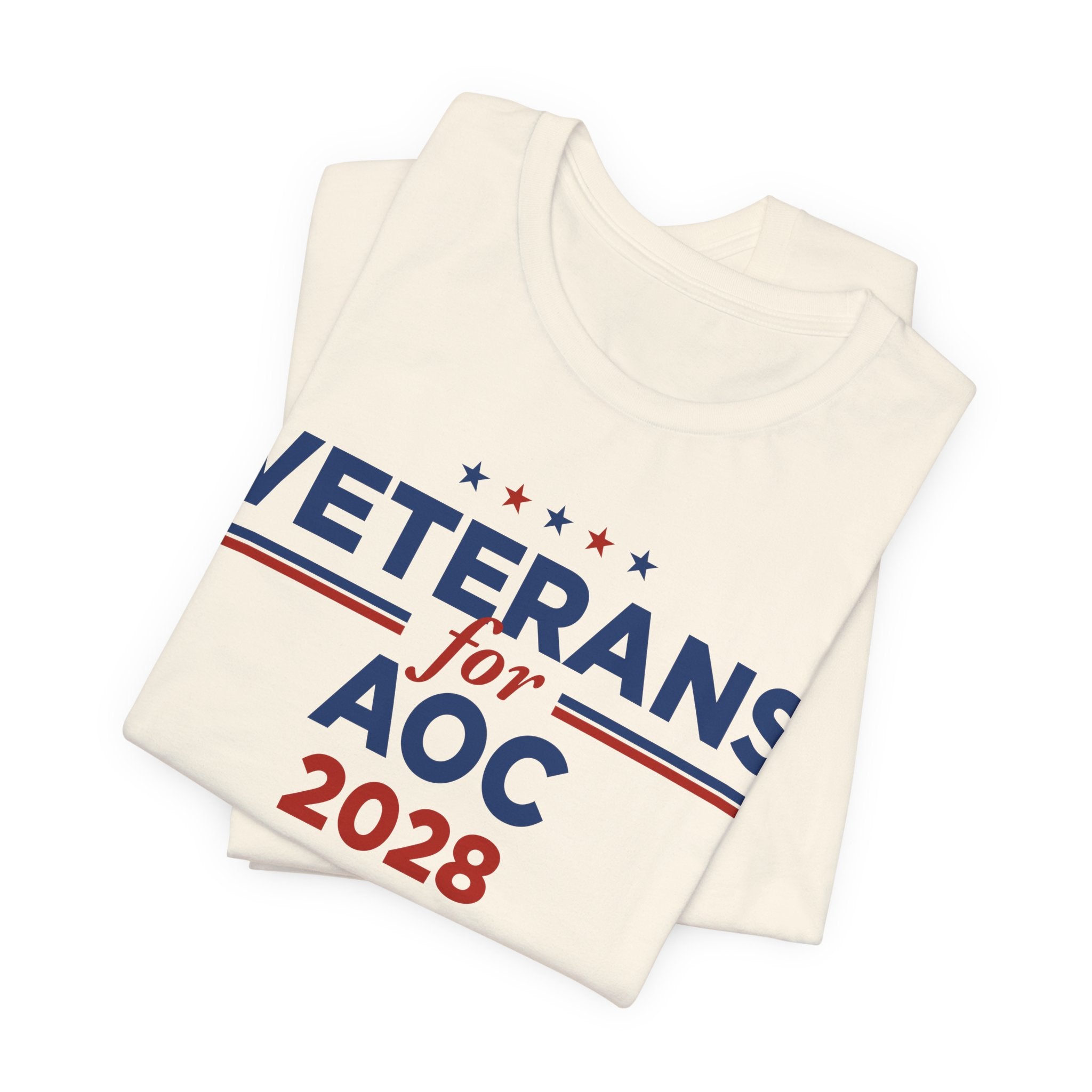 Veterans for AOC for President Campaign T-Shirt 2028