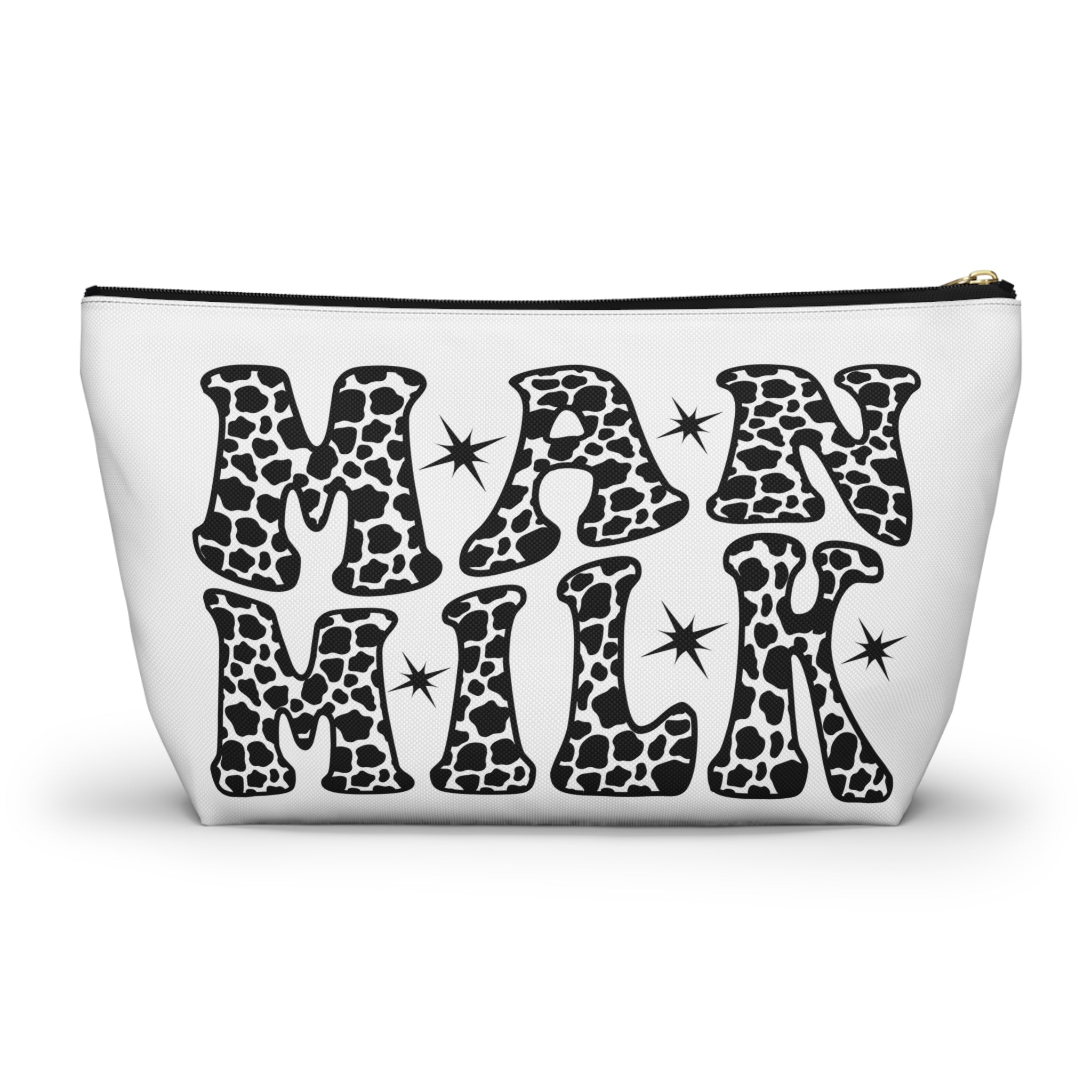 Funny Man Milk Testosterone Storage Bag with T-Bottom - FTM Transition Medication Pouch - Gender Affirming Transgender Gift - Travel or Pride Parade Meds Pouch